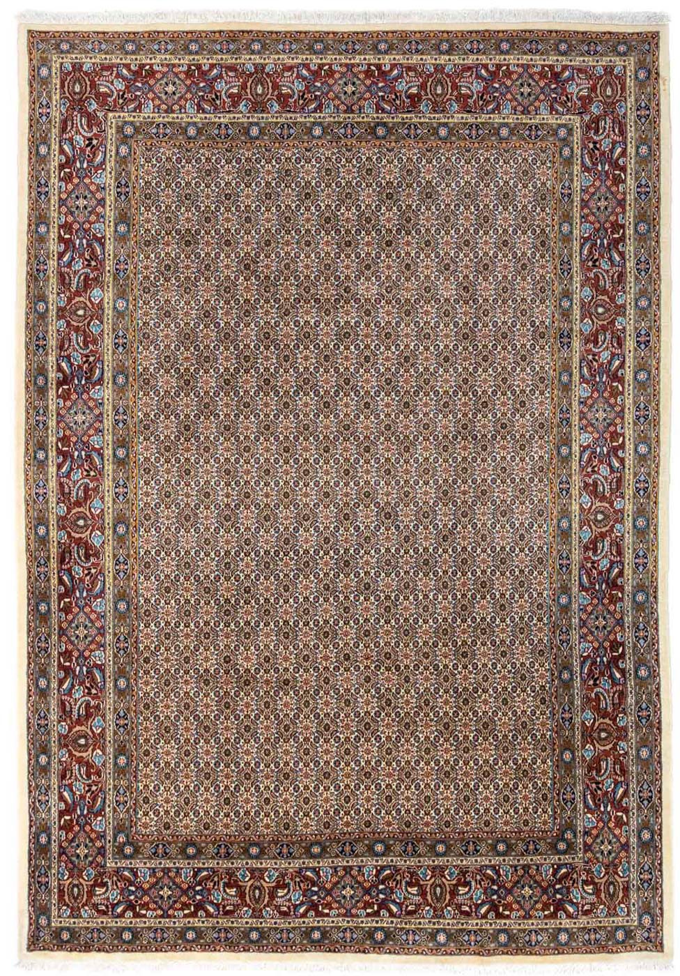 morgenland Wollteppich »Moud Medaillon Beige 192 x 148 cm«, rechteckig, 10 günstig online kaufen