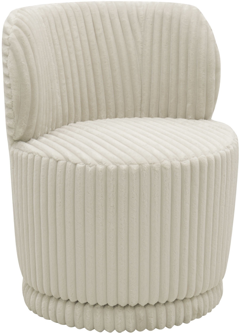 DOMO collection Sessel »Ypres Loungesessel inkl. 360* Drehfunktion« Minimalistisches Design, Cord, creme
