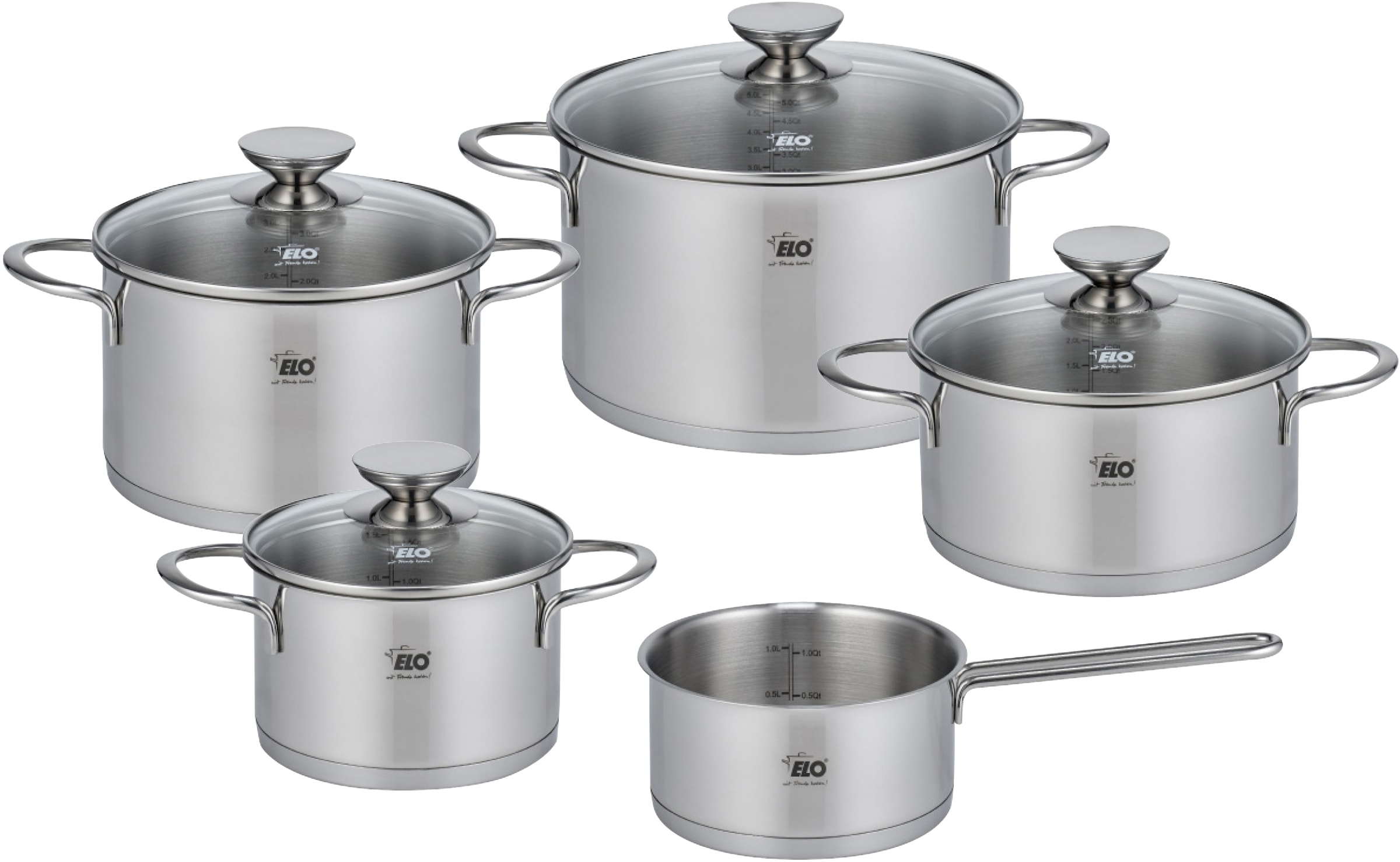 Elo Topf-Set »Galant« Edelstahl 18/10 Set, Bratentopf Ø 20 cm, Fleischtopf günstig online kaufen