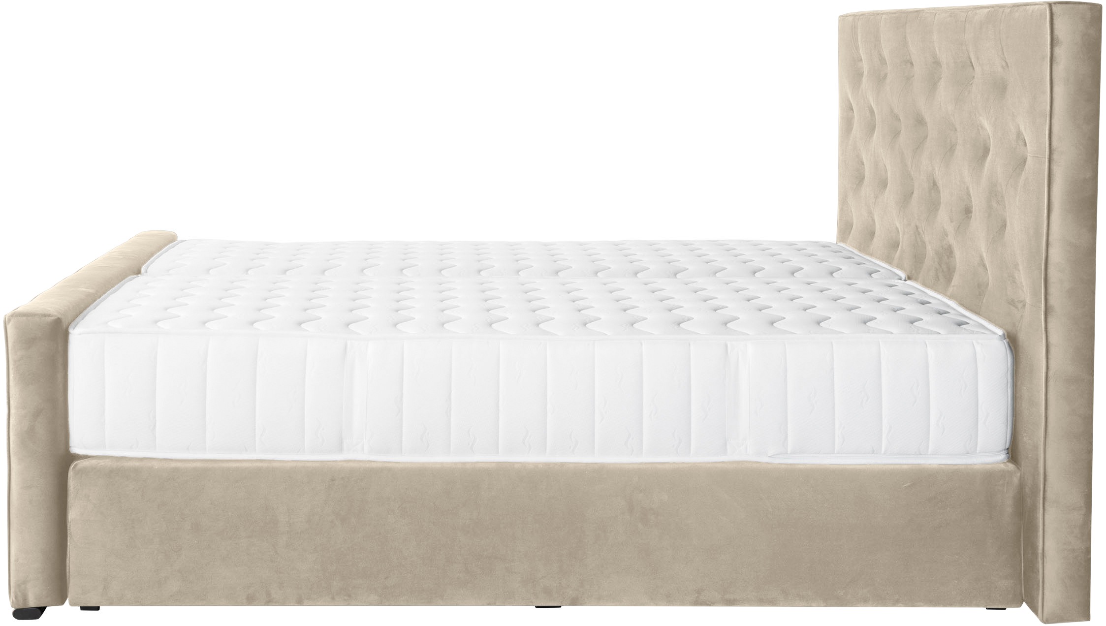 COLLECTION AB Boxspringbett »Florence erhältlich in der Breite 180cm«, inkl. Bettkasten und King-Matratzen (28cm) in H3