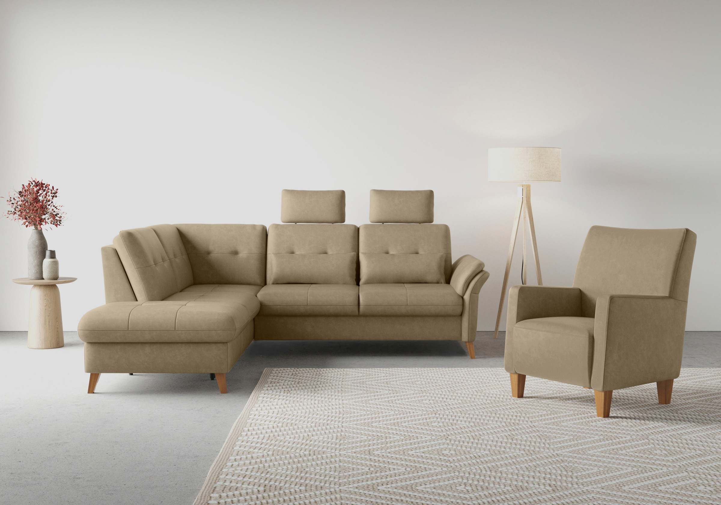 sit&more Ecksofa »Göteborg« inkl. Sitztiefenverstellung, wahlweise mit Bett günstig online kaufen