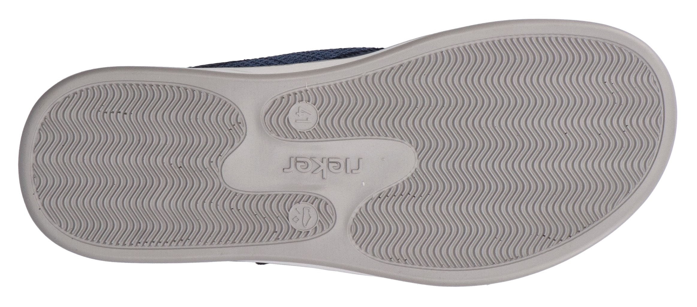 Rieker Pantolette, Sommerschuh, Strandschuh, Schlappen, Hausschuh mit Klettverschluss