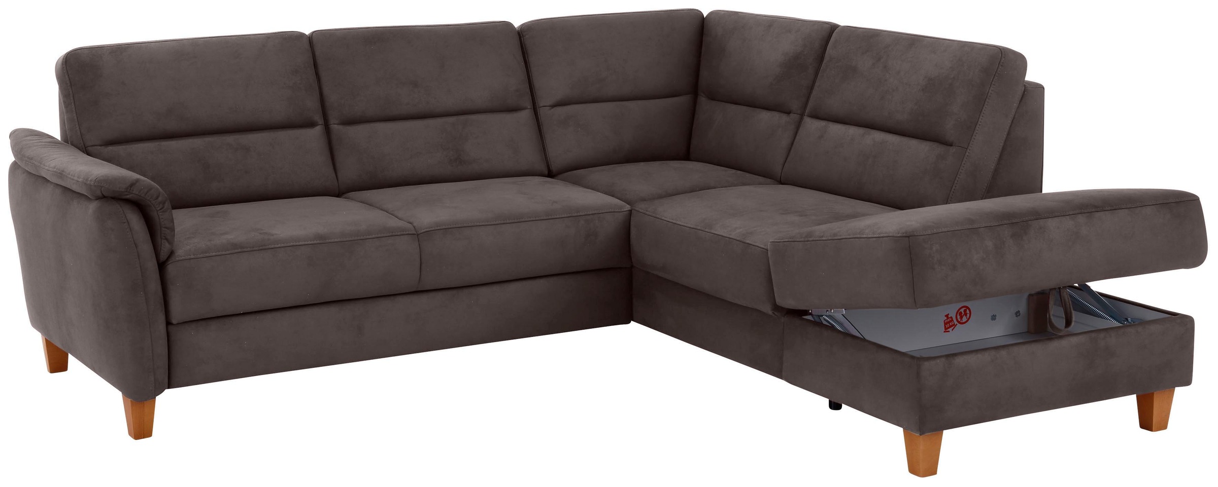 Home affaire Ecksofa »Palmera L-Form«, Federkern, wahlweise mit Bettfunktion und mit/ohne Stauraum