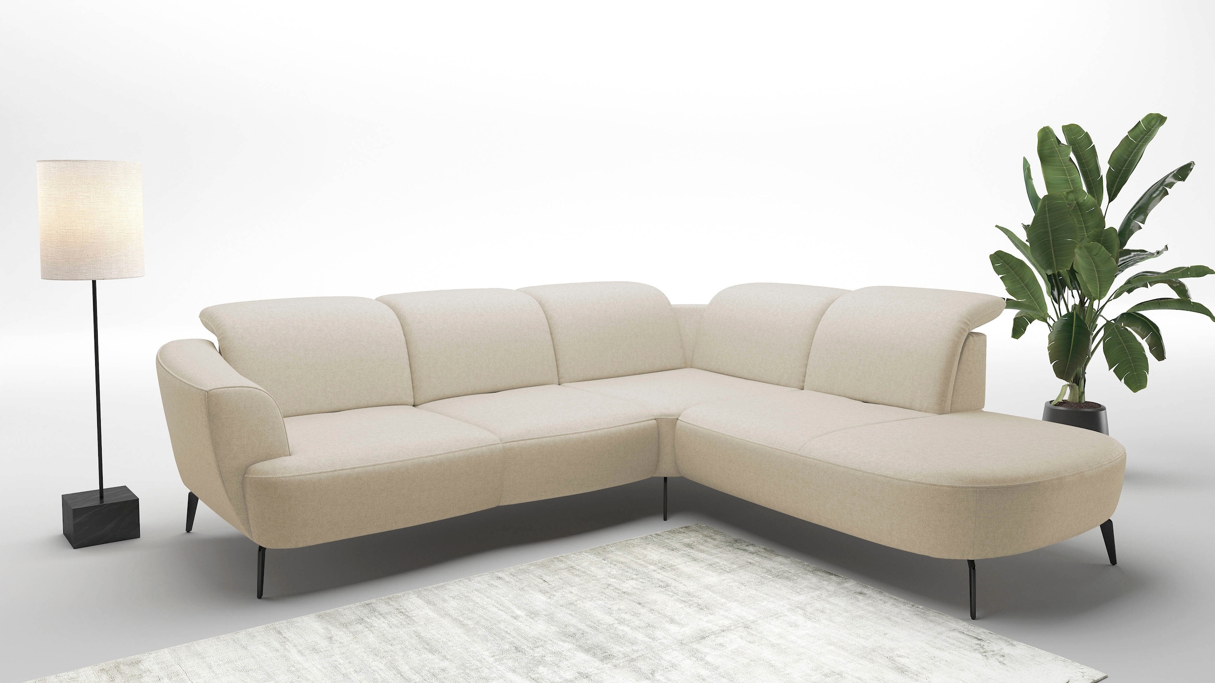 sit&more Ecksofa »Zoe«, ink.Sitztiefenverstellung, wahlweise mit Kopfteilve günstig online kaufen