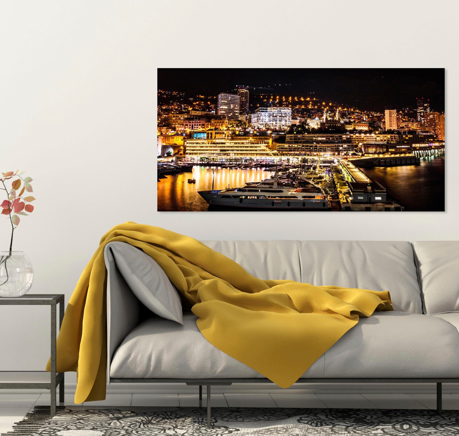 queence Acrylglasbild "Hafen", Elemente der Architektur-Gebäude-Städte-Skyl günstig online kaufen