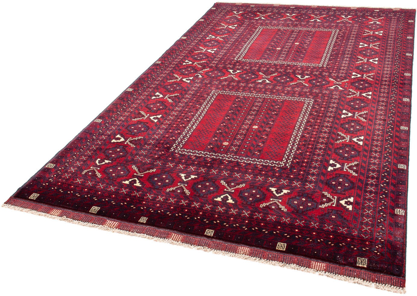morgenland Orientteppich »Turkaman - 245 x 156 cm - dunkelrot«, rechteckig, günstig online kaufen