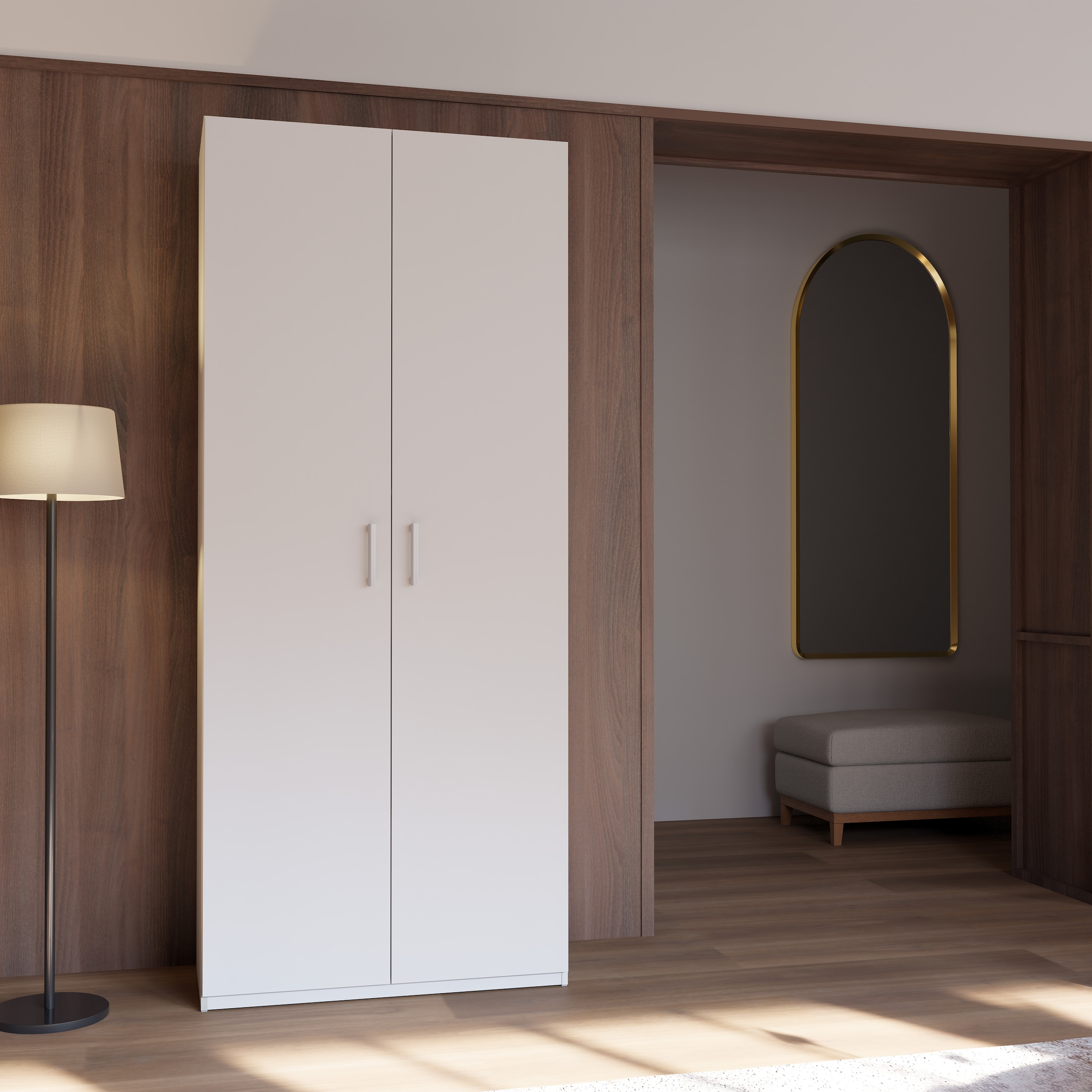 FORTE Drehtürenschrank B/H/T 88,9/210,5/42 cm, stehende Montage