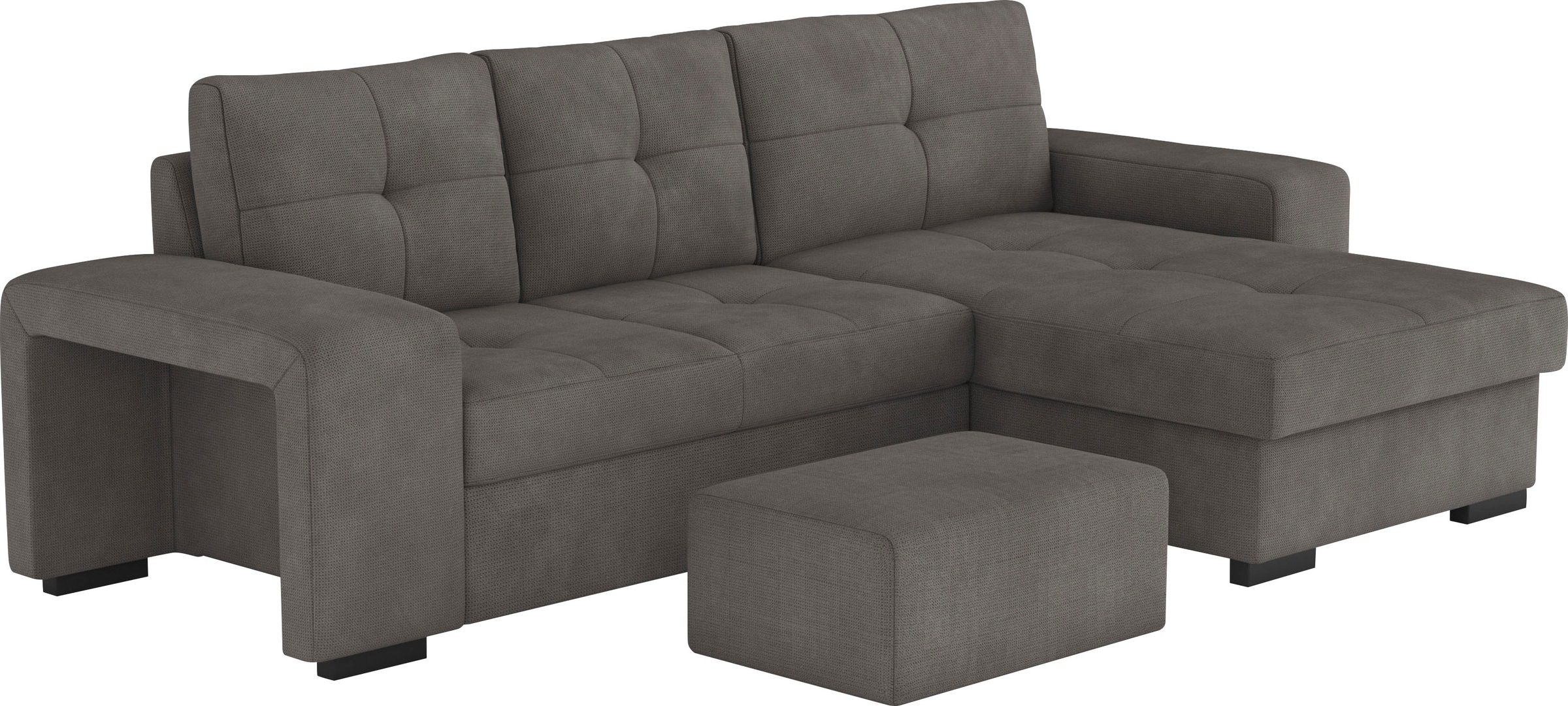 COTTA Ecksofa »Mattina L-Form«, inkl. Hocker, wahlweise mit Bettfunktion und Bettkasten