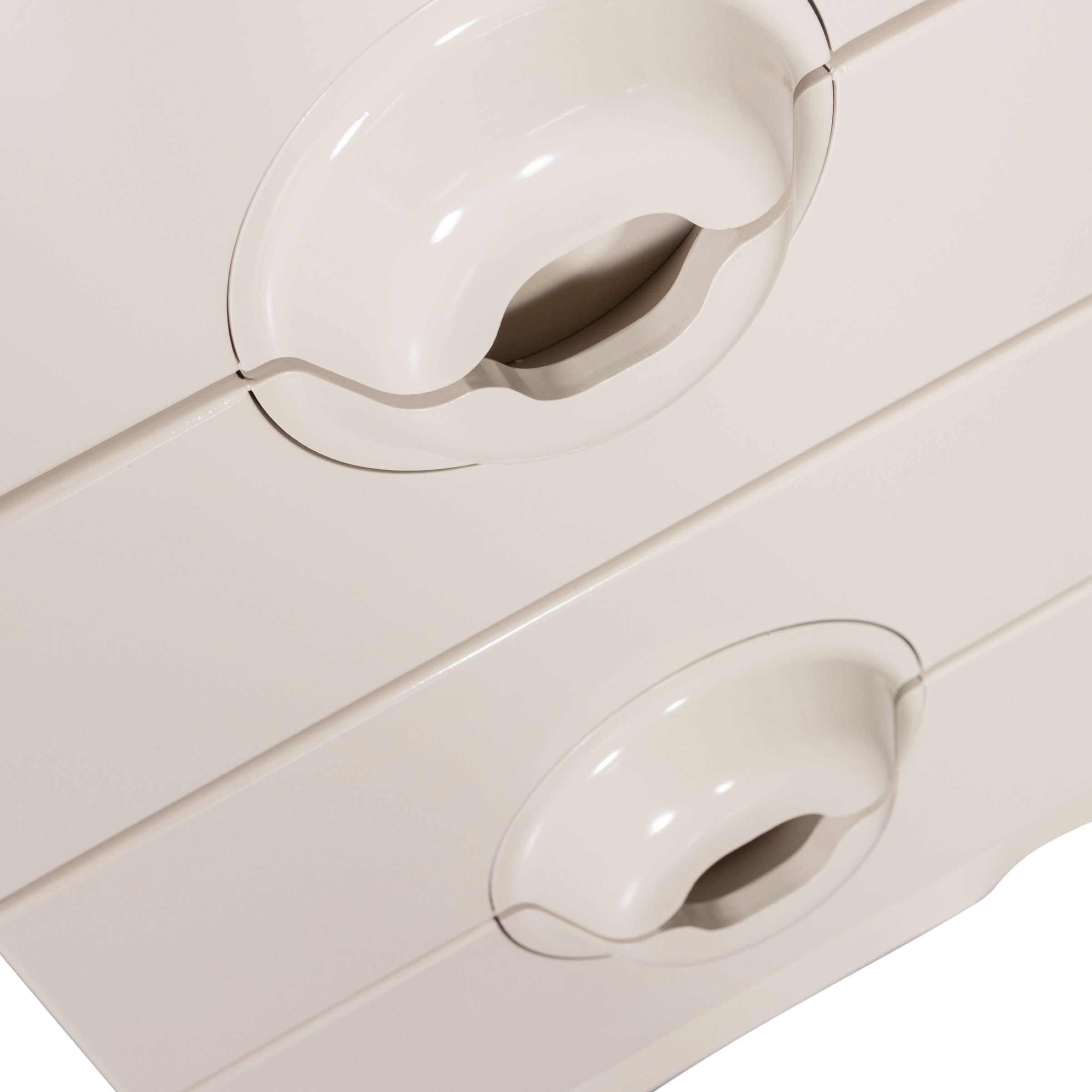 WOOOD Kommode »Merge Eukalyptusholz mit Metallbeinen H 89 x B 44 x T 45 cm« Einzigartiger Griff, Tragkraft 10 kg pro Auszug, montiert geliefert