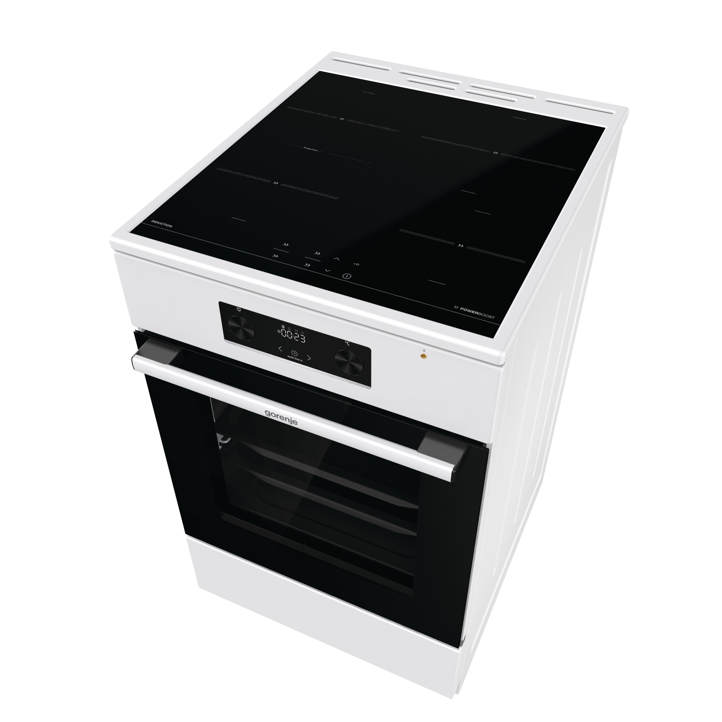 GORENJE Induktions-Standherd »GEIT5C60WPG« mit 1-fach-Teleskopauszug Aqua Clean 1 Stk. tlg. Pizzafunktion mit 275 °C – perfekt für Pizza, Focaccia und mehr!