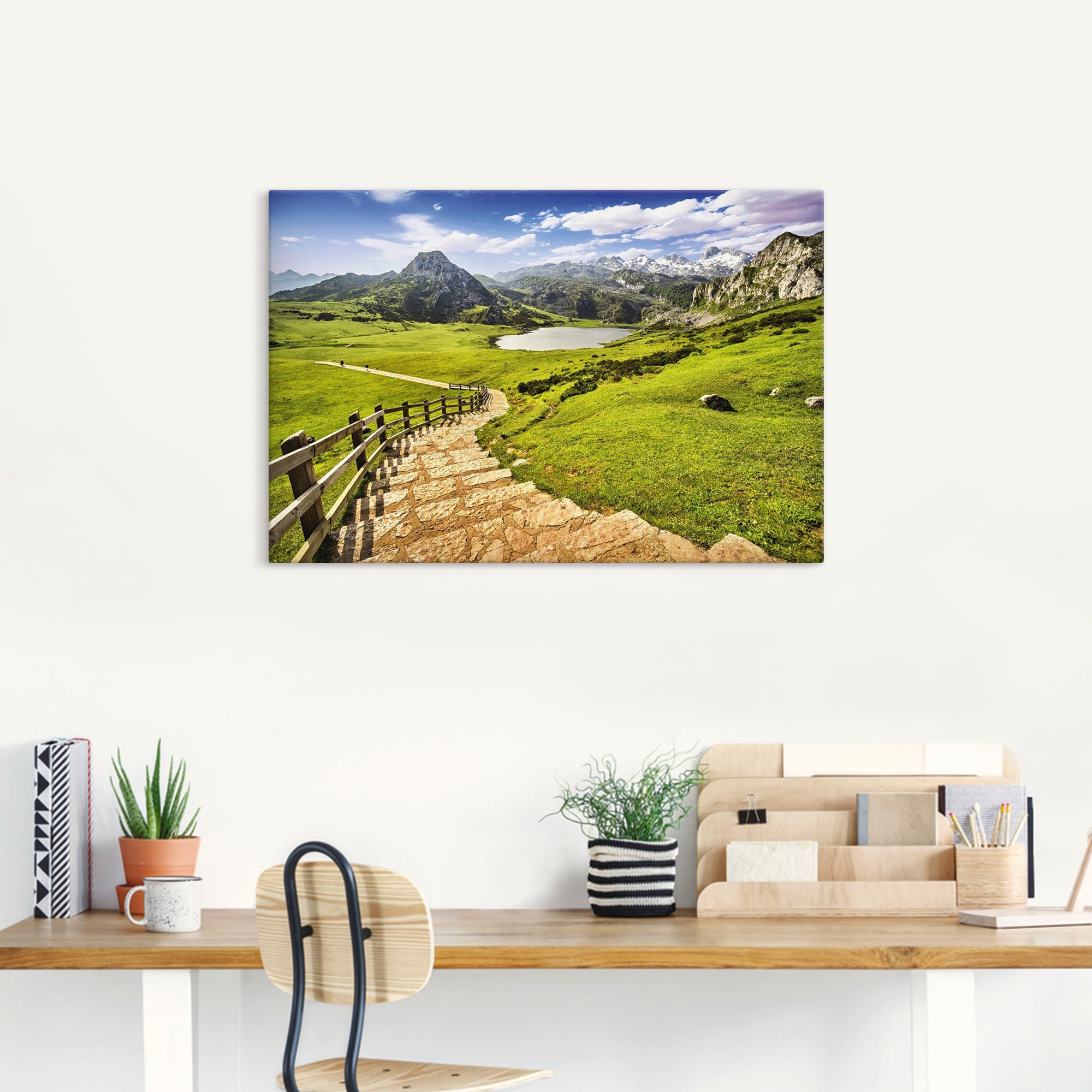 Artland Leinwandbild »Berglandschaft in Asturien«, Berge & Alpenbilder, (1 günstig online kaufen