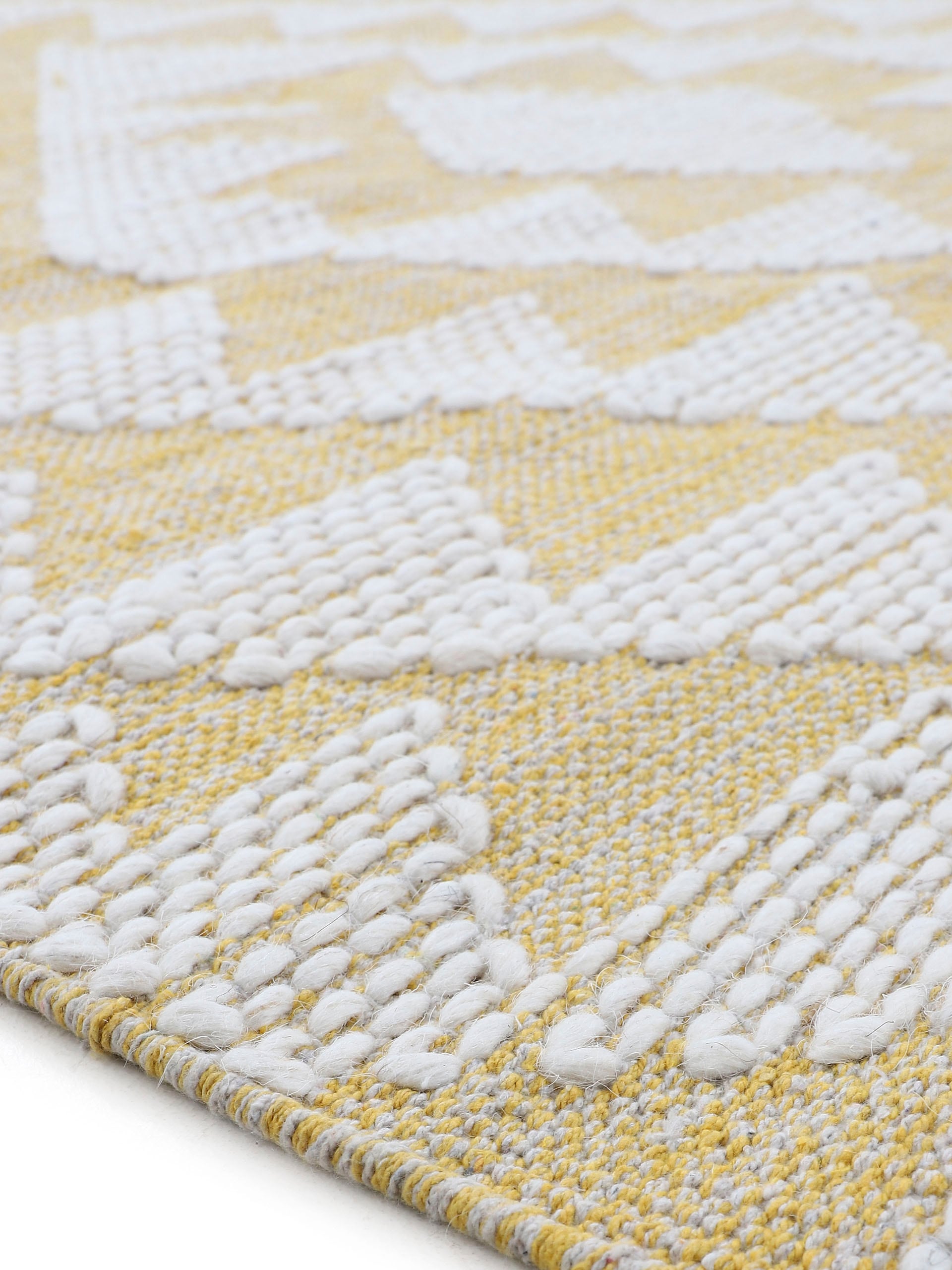 carpetfine Teppich »Kelim Durry«, rechteckig, Hoch-Tief auf Rechnung geometrisch, handgewebt, Effekt, Baumwolle bestellen Handweb, reine