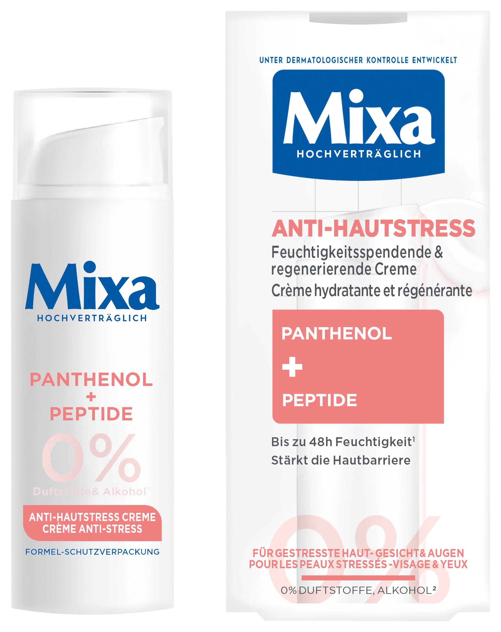 Mixa Gesichtsemulsion »MIXA ANTI-HAUTSTRESS CREME« bis zu 48H Feuchtigkeit, stärkt die Hautbarriere