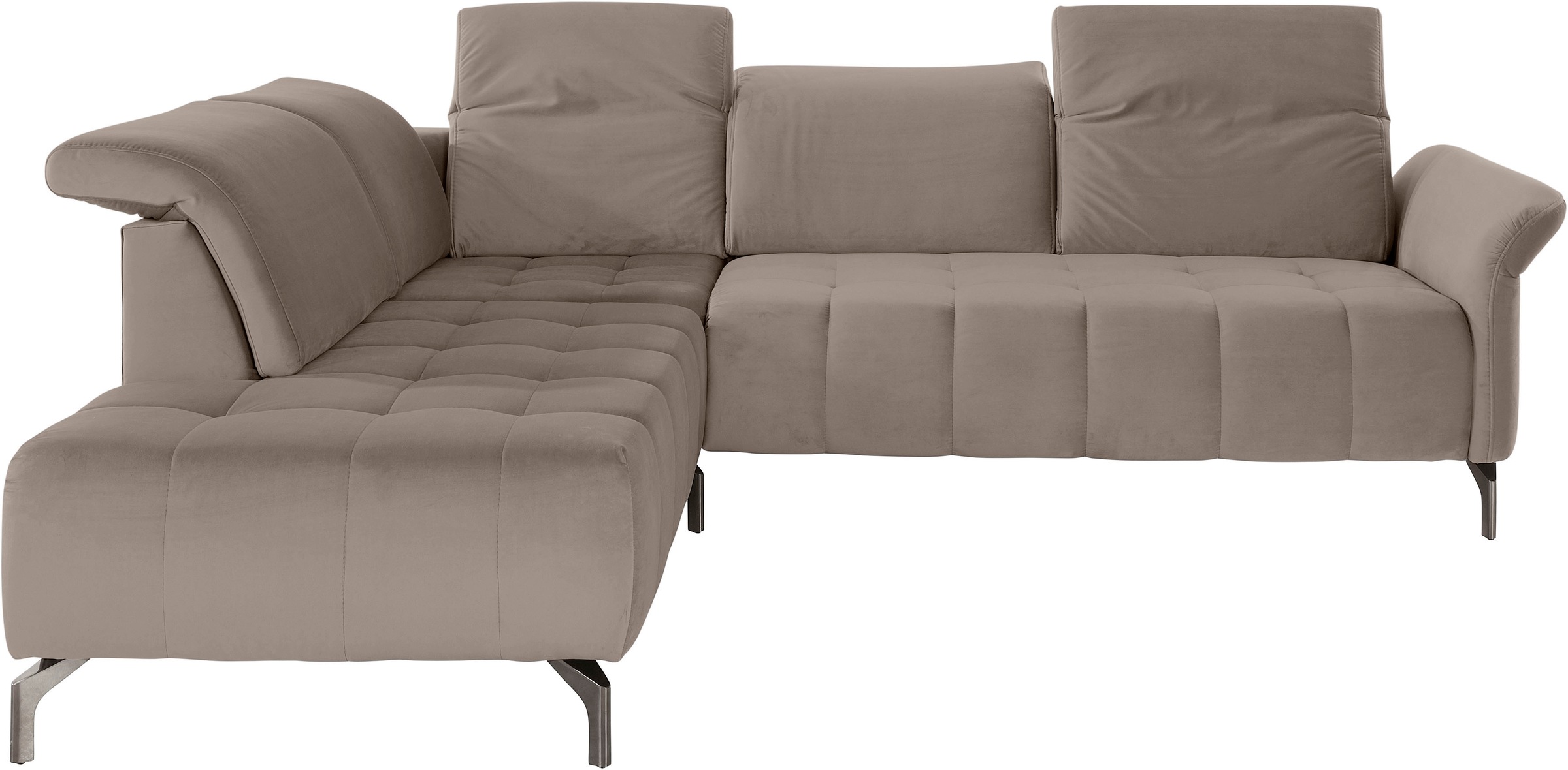 Home affaire Ecksofa »Fresh L-Form« Federkern, wahlweise Kopfteilverstellun günstig online kaufen