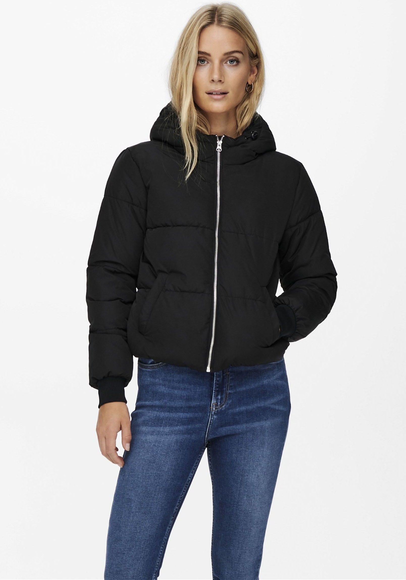 JDY Steppjacke »JDYNEWERICA LIFE SHORT HOOD JKT OTW NOOS« mit Kapuze