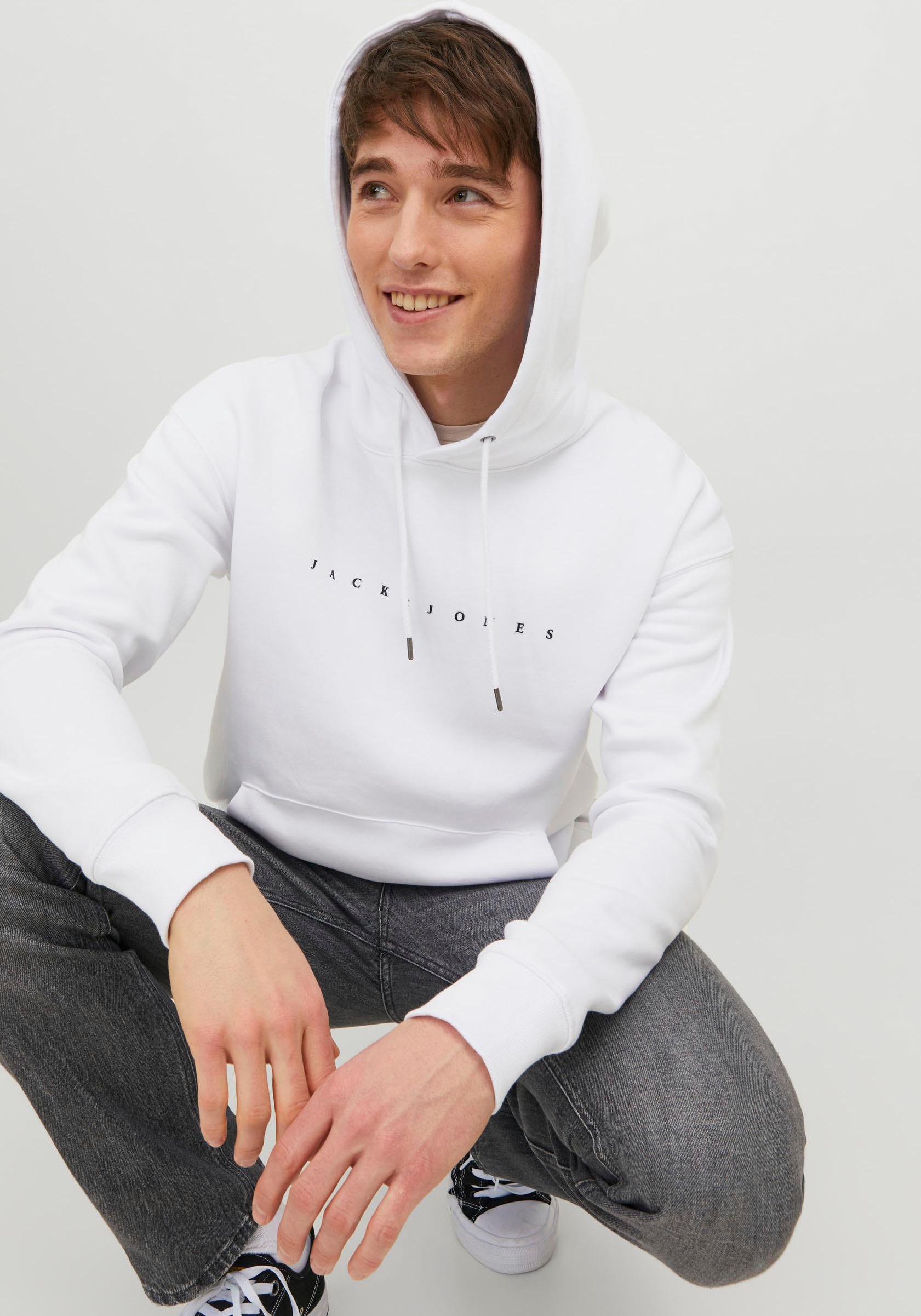 Jack & Jones Kapuzensweatshirt »JJESTAR JJ SWEAT HOOD NOOS«, mit Logo Print im 3D Look