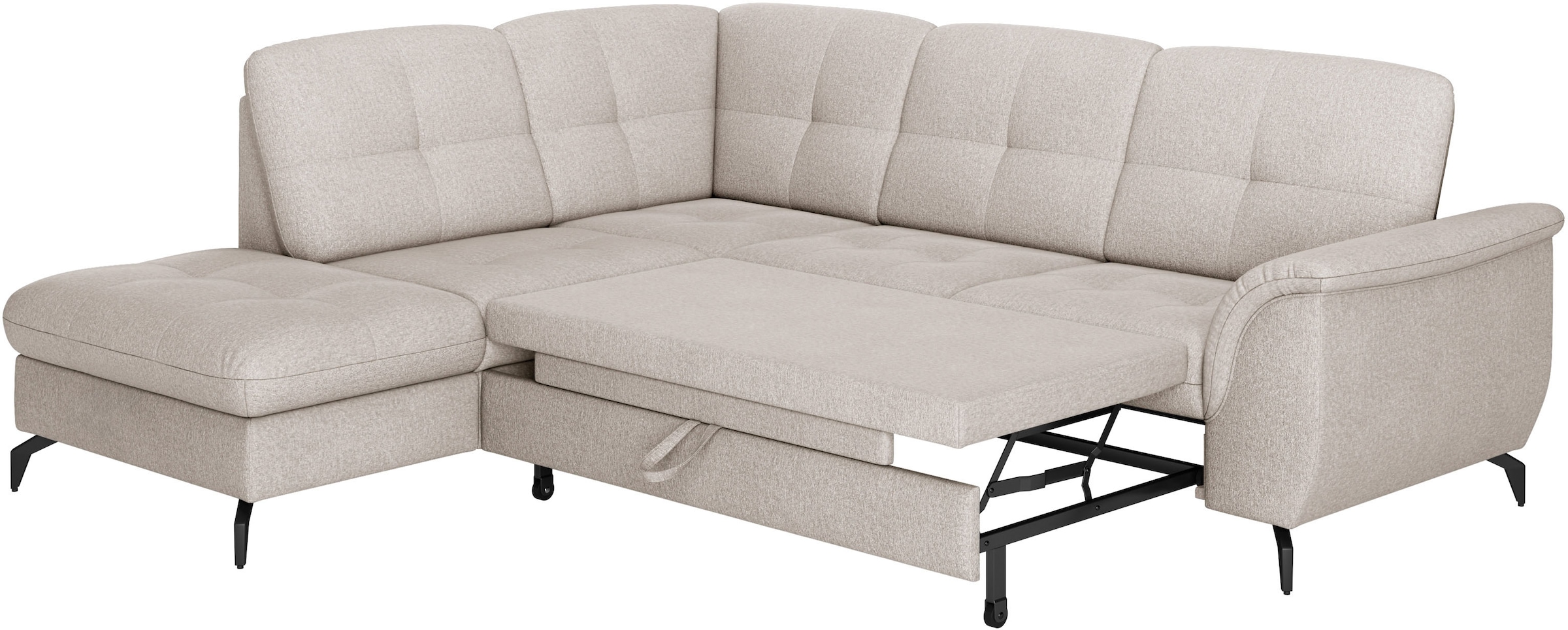 sit&more Ecksofa »Zora L-Form«, wahlweise mit Bettfunktion und Bettkasten