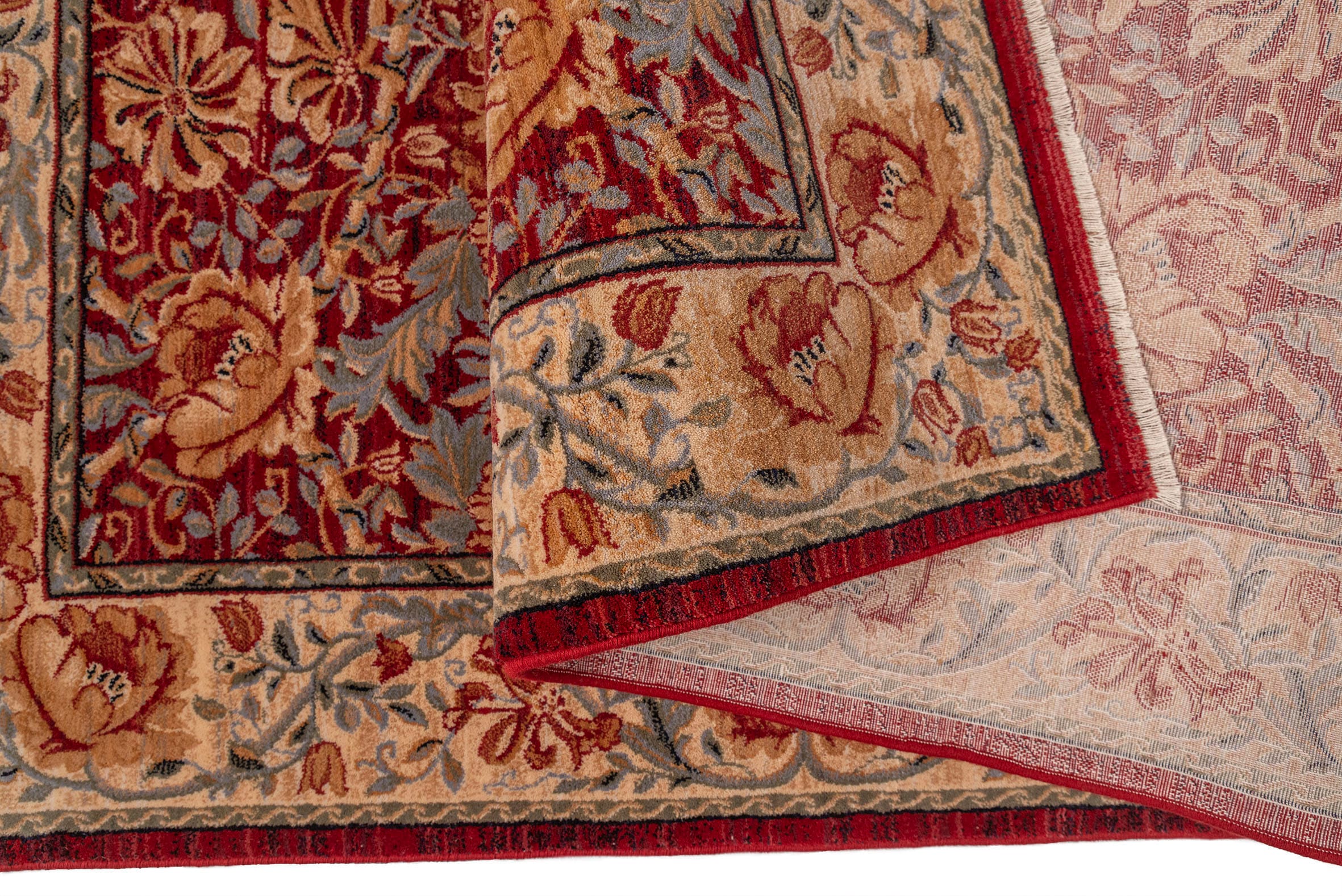 THEKO Wollteppich »Saharna 2968«, rechteckig, 10 mm Höhe, reine Wolle, Orient-Optik, mit Fransen