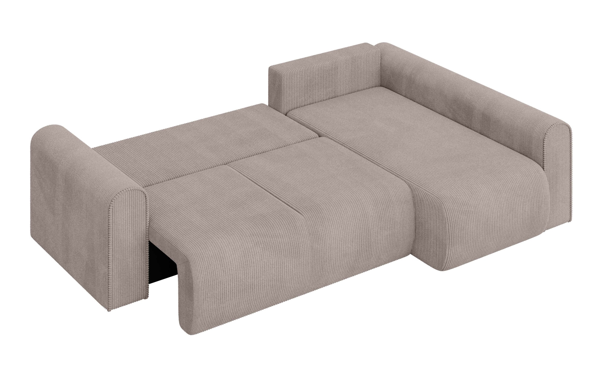 INOSIGN Ecksofa »Zacharia wahlweise Schlafsofa mit Bettkasten, B/T/H 250/166/86 cm«, L-Form mit Wellenunterfederung, Ottomane rechts oder links bestellbar