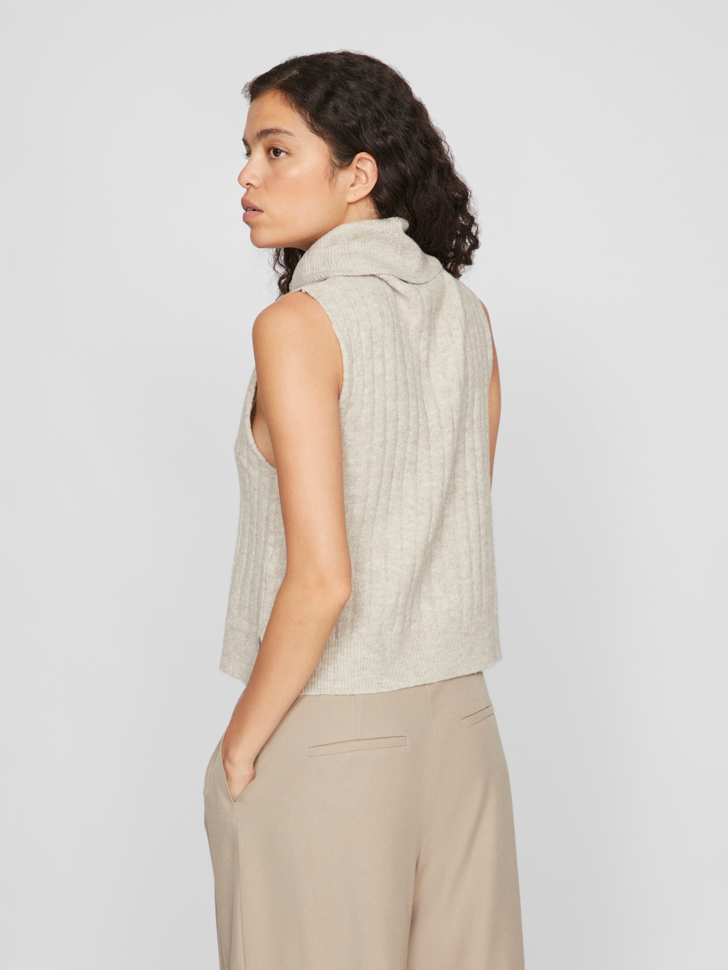 Vila Pullunder »VIBELUNA HIGH NECK S/L KNIT VEST-NOOS«