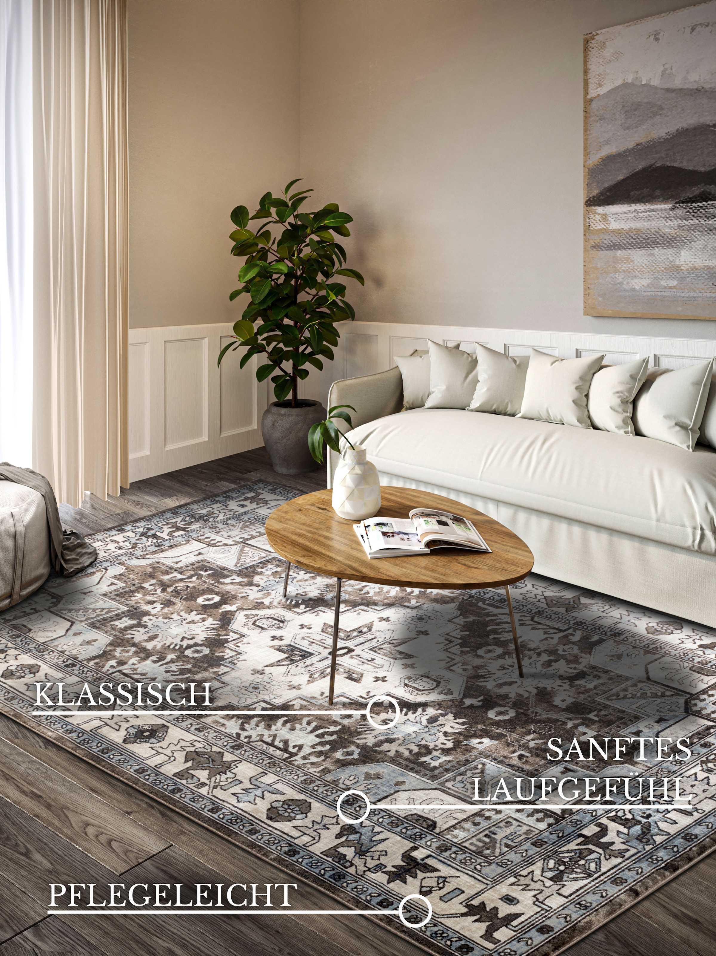 Villeroy & Boch Teppich »Henry« rechteckig 11 mm Höhe Orientalisch, Wohnzimmer, Schlafzimmer, Klassisch, Kurzflor, Läufer