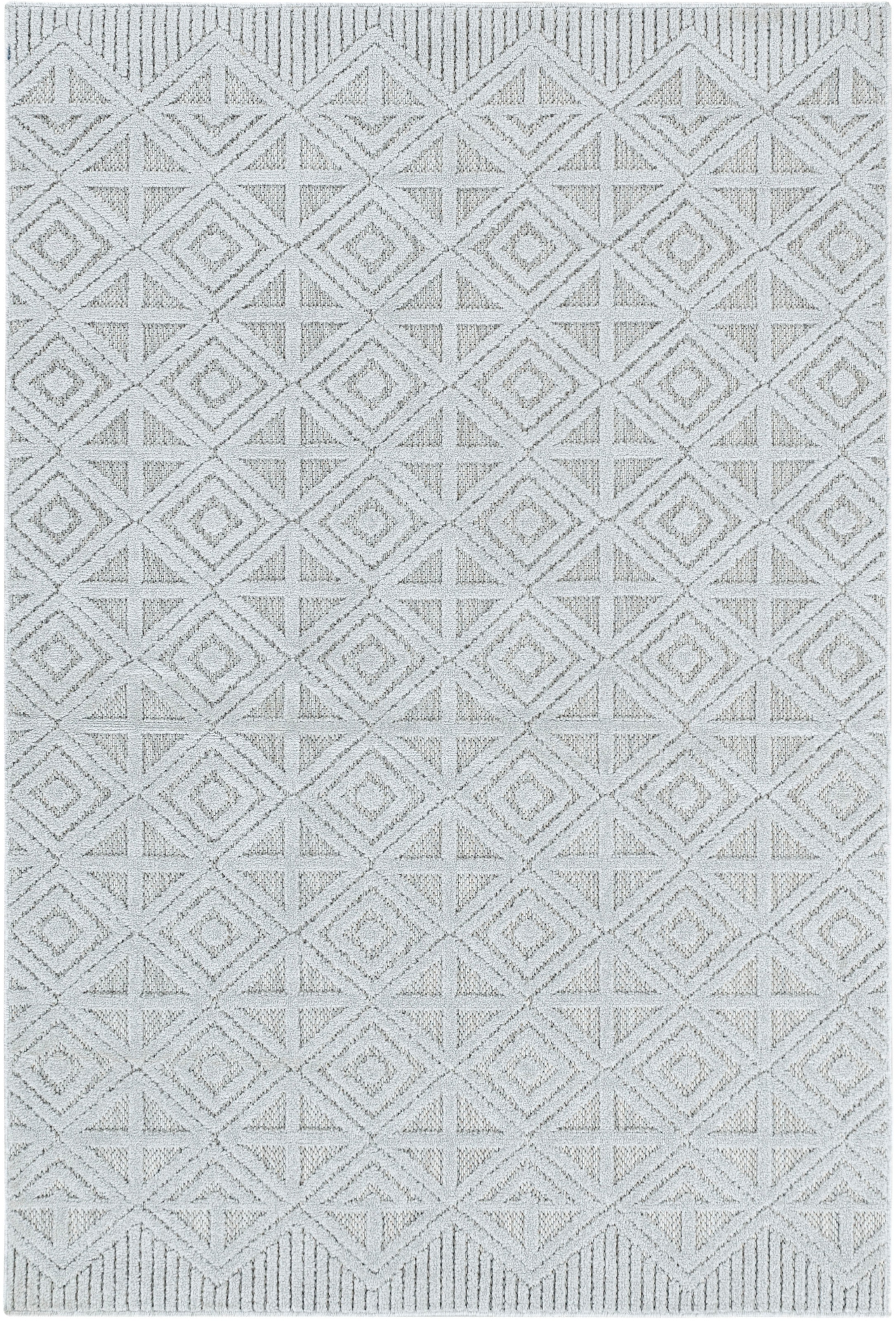 Ayyildiz Teppiche Teppich »BAHAMA 5156«, rechteckig, 8 mm Höhe, Läufer, Flachflor mit Hoch-Tief-Struktur, In-und Outdoor geeignet