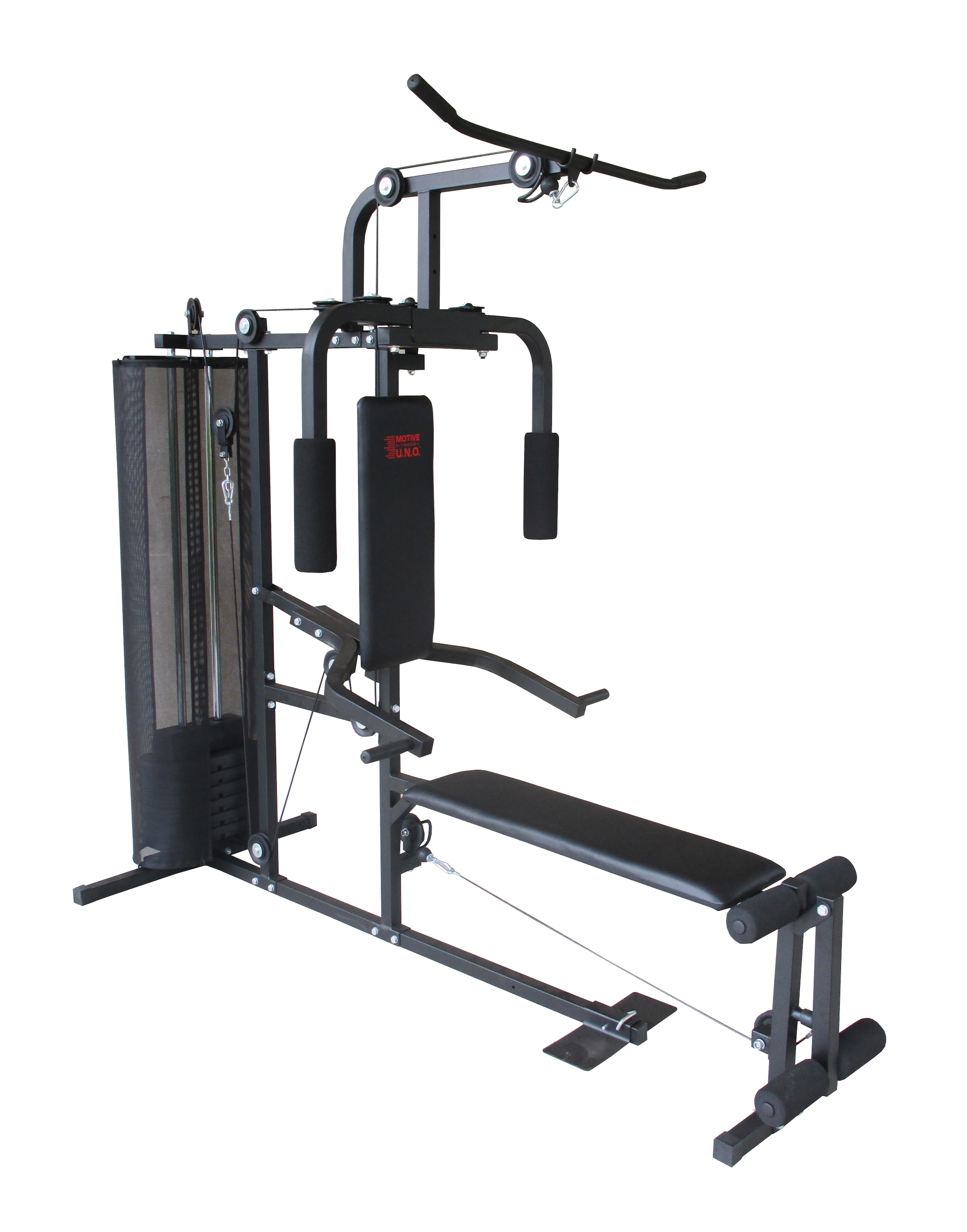 MOTIVE FITNESS by U.N.O. Kraftstation »Multi-Gym Hercules«, 7 Gewichtsblöcke, (Butterflystange, Ruderfunktion und mehr), multifunktionale Fitnessstation, max. Trainingsgewicht 37,5 kg