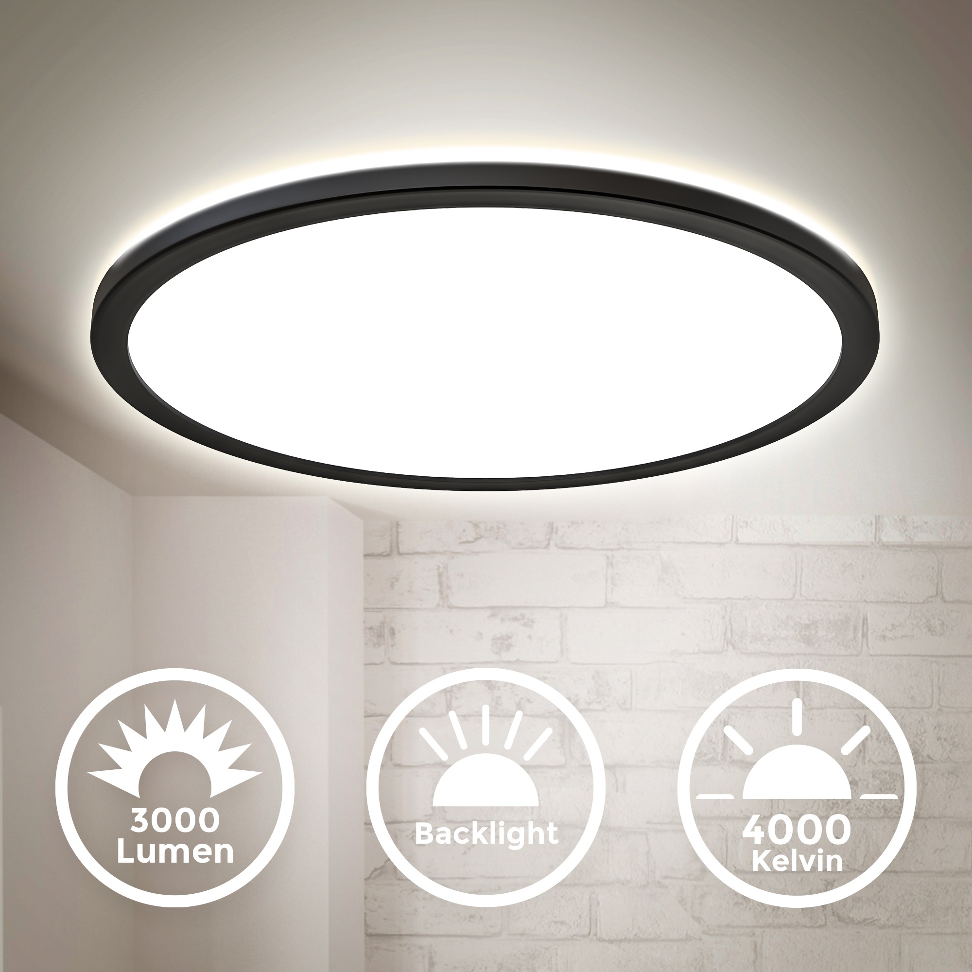 B.K.Licht Panel, 1 flammig, Leuchtmittel LED-Modul   LED fest integriert, D günstig online kaufen