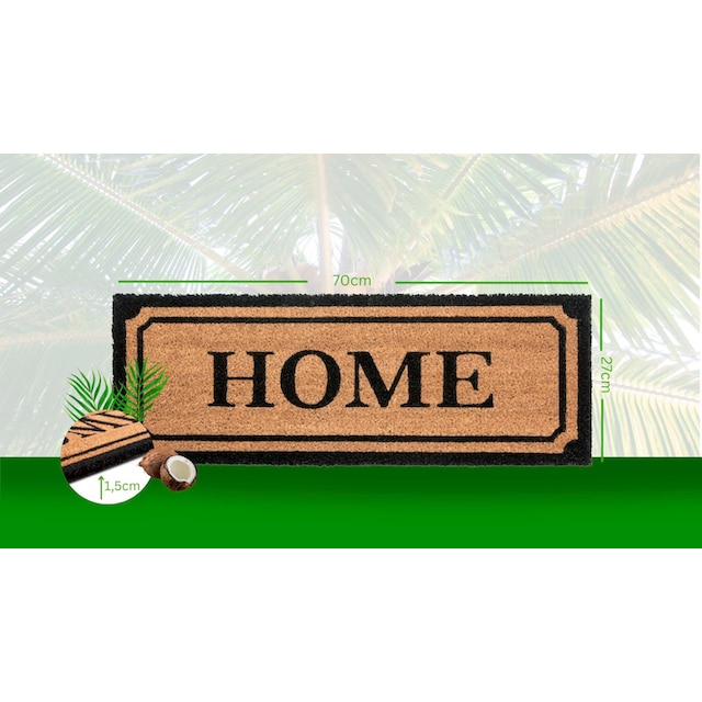 HANSE Home Fußmatte »Mix Mats Kokos Wide Home Border«, rechteckig, Kokos,  Schmutzfangmatte, Outdoor, Rutschfest, Innen, Kokosmatte, Flur bequem und  schnell bestellen