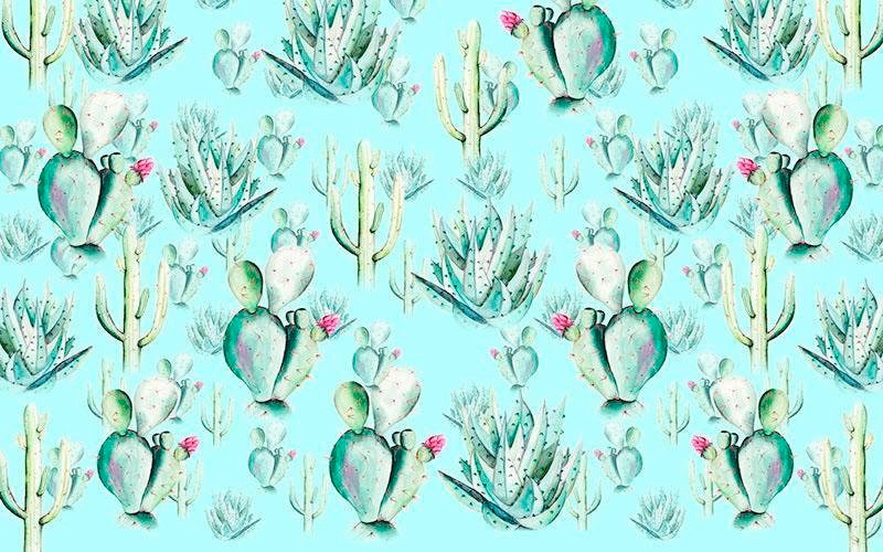 Komar Fototapete Vlies Cactus Blue  400 x 250 cm günstig online kaufen