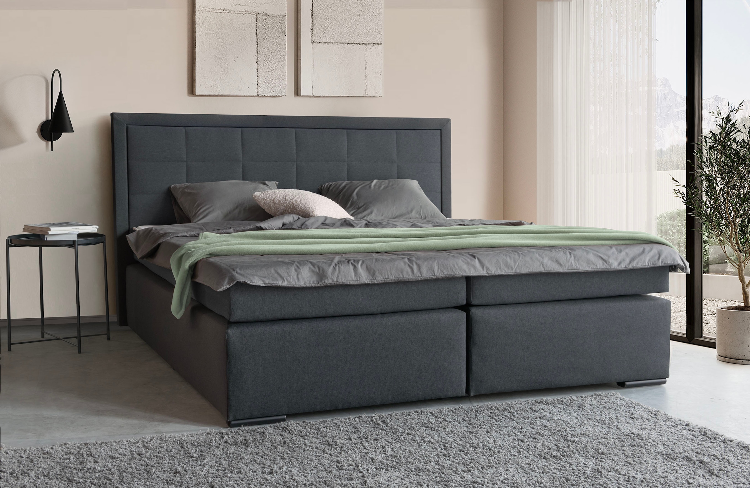 COLLECTION AB Boxspringbett »30 Jahre Jubiläums-Modell Athena«, in H2,H3 & H4, wahlweise mit LED-Leiste