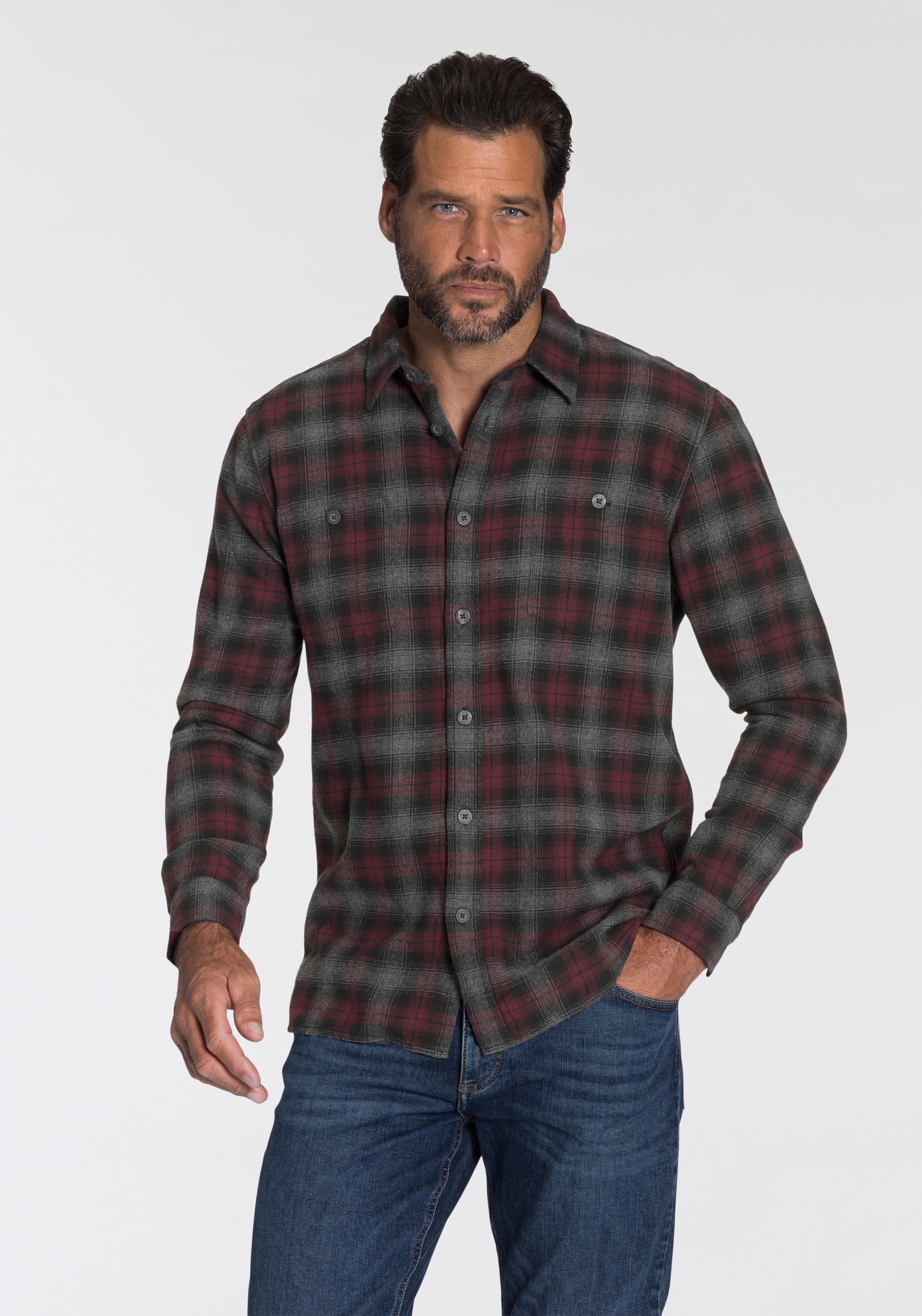 Man\'s World Flanellhemd, kaufen angenehm online in Baumwolle weicher