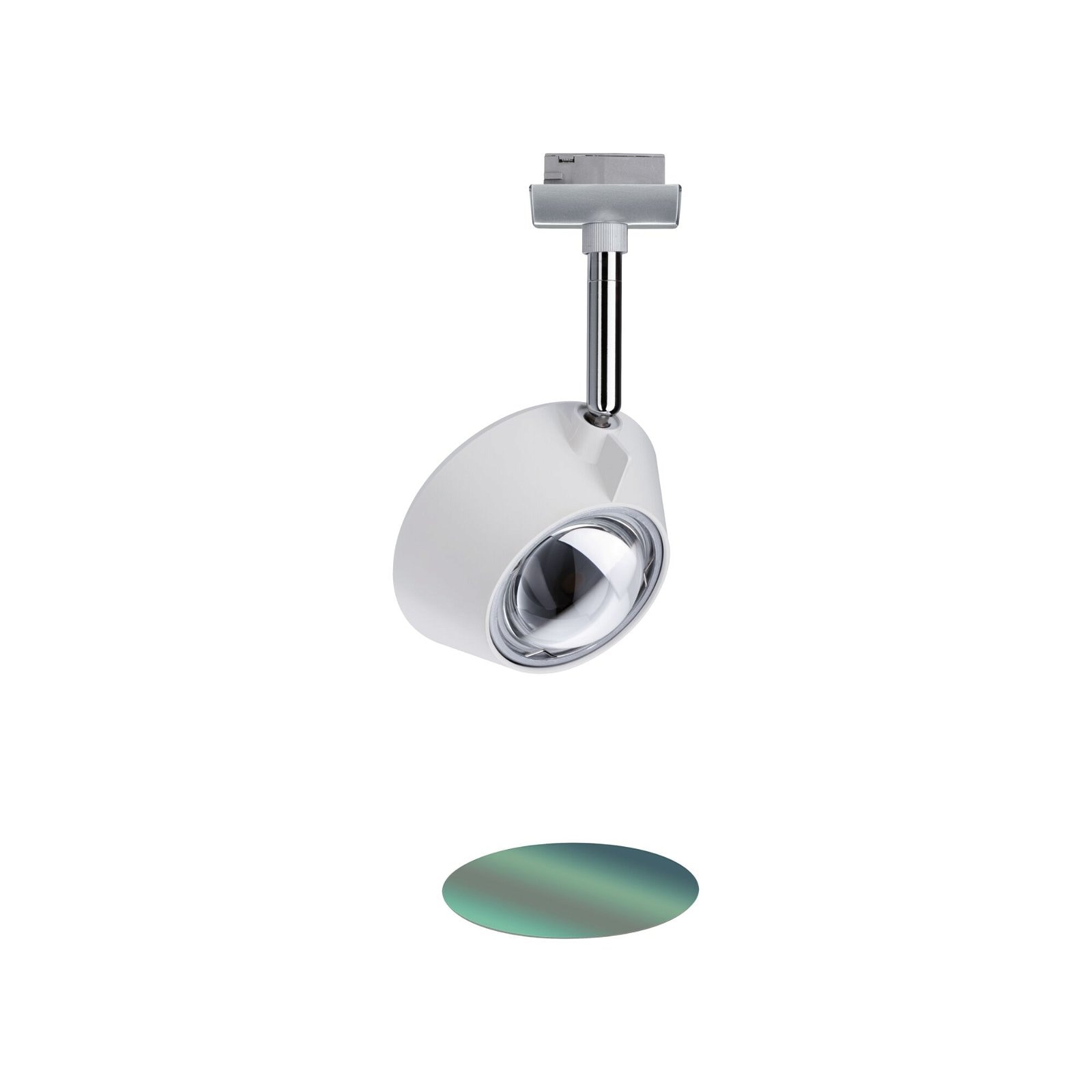 Paulmann Schienensystem-Leuchten »URail Schienenspot Sabik Einzelspot 2700K 230V Weiß matt, Chrom matt«, dimmbar 800lm/390lm 9W