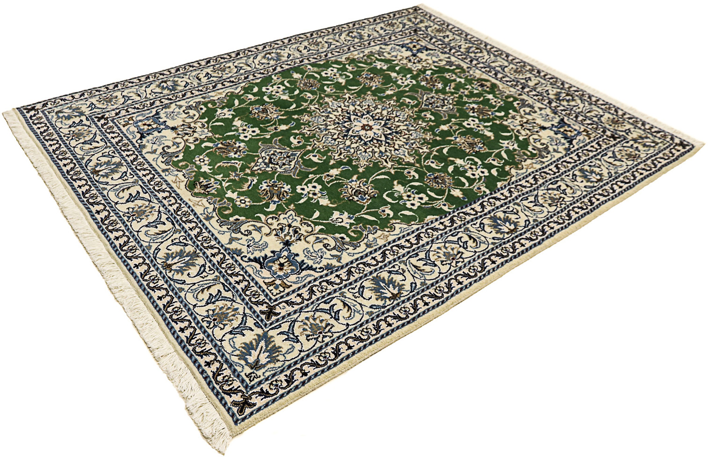 morgenland Orientteppich »Perser - Nain - 193 x 151 cm - dunkelgrün«, recht günstig online kaufen