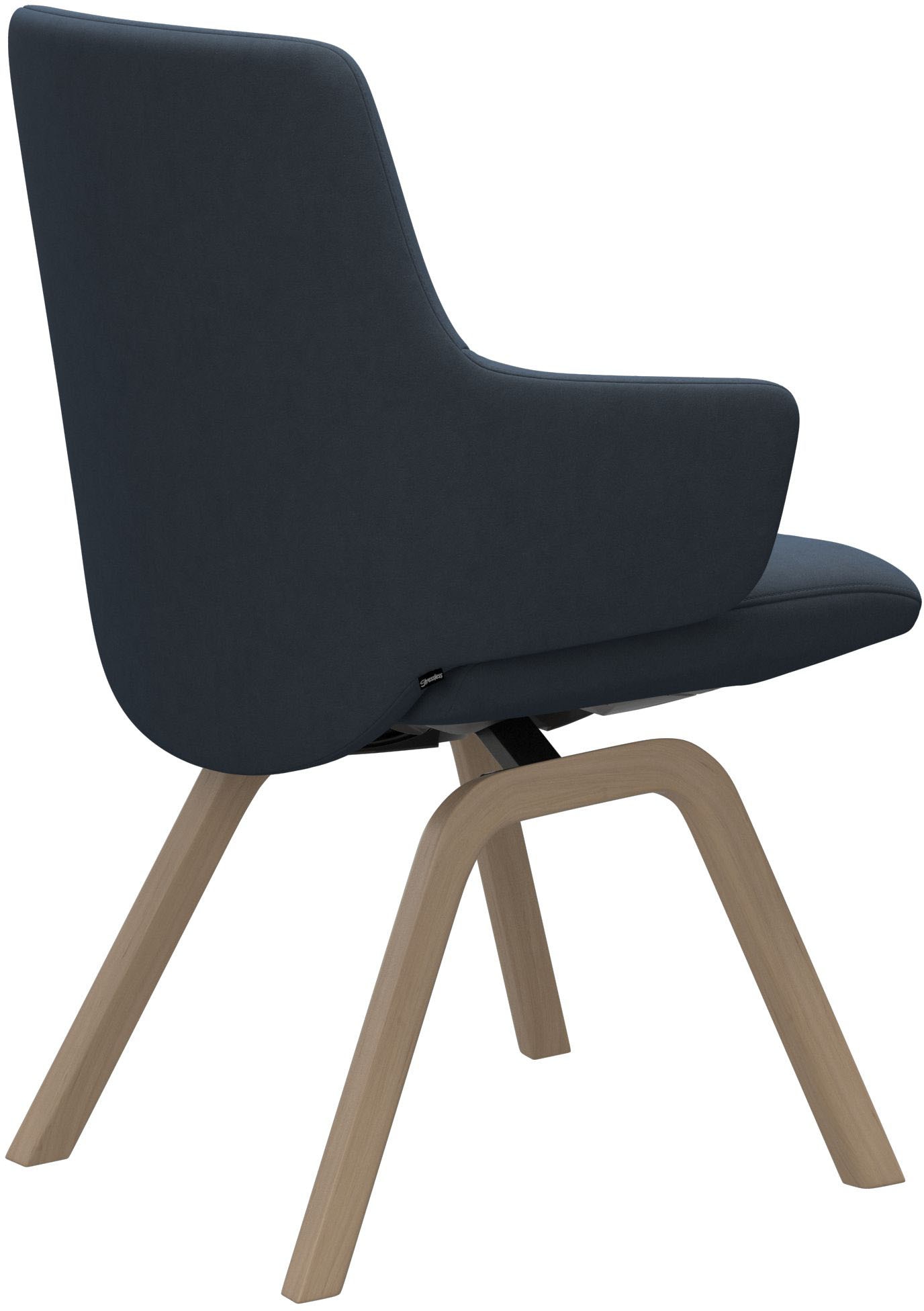 Stressless® Polsterstuhl »Laurel« () Microfaser DINAMICA Low Back mit Armlehne, Größe L, mit schräggestellten Beinen in Schwarz