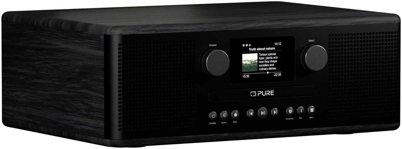PURE Internet-Radio »Classic C-D6i« (Bluetooth Automatische Senderverfolgung Digitalradio (DAB+) FM-Tuner UKW mit RDS 30 W) schwarz Einfache...
