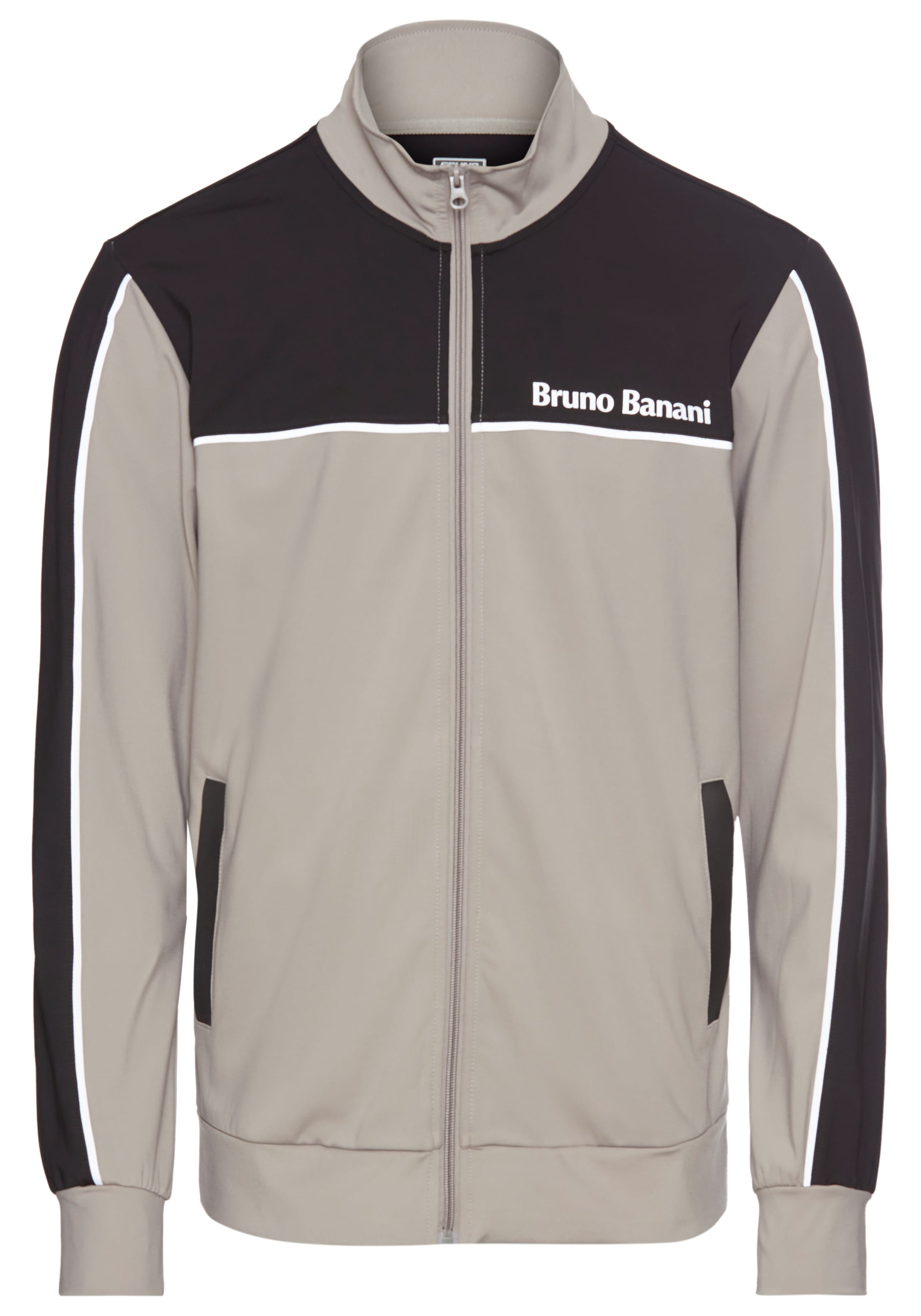 Bruno Banani Sweatjacke, mit Reflektorstreifen in Teilungsnähten