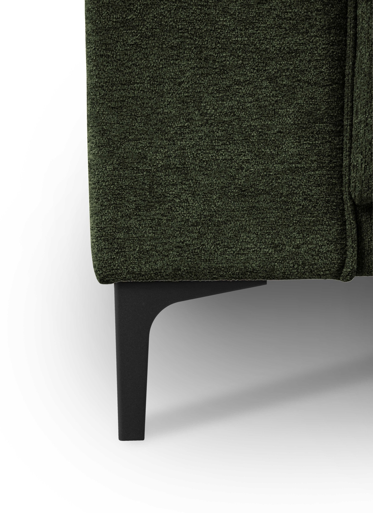 Places of Style 2-Sitzer »Kompaktsofa Oland, Struktur, Flachgewebe, Luxus-Microfaser, Boucle«, 164 cm, Wellenunterfederung, Skandi-Design, Metallfüße