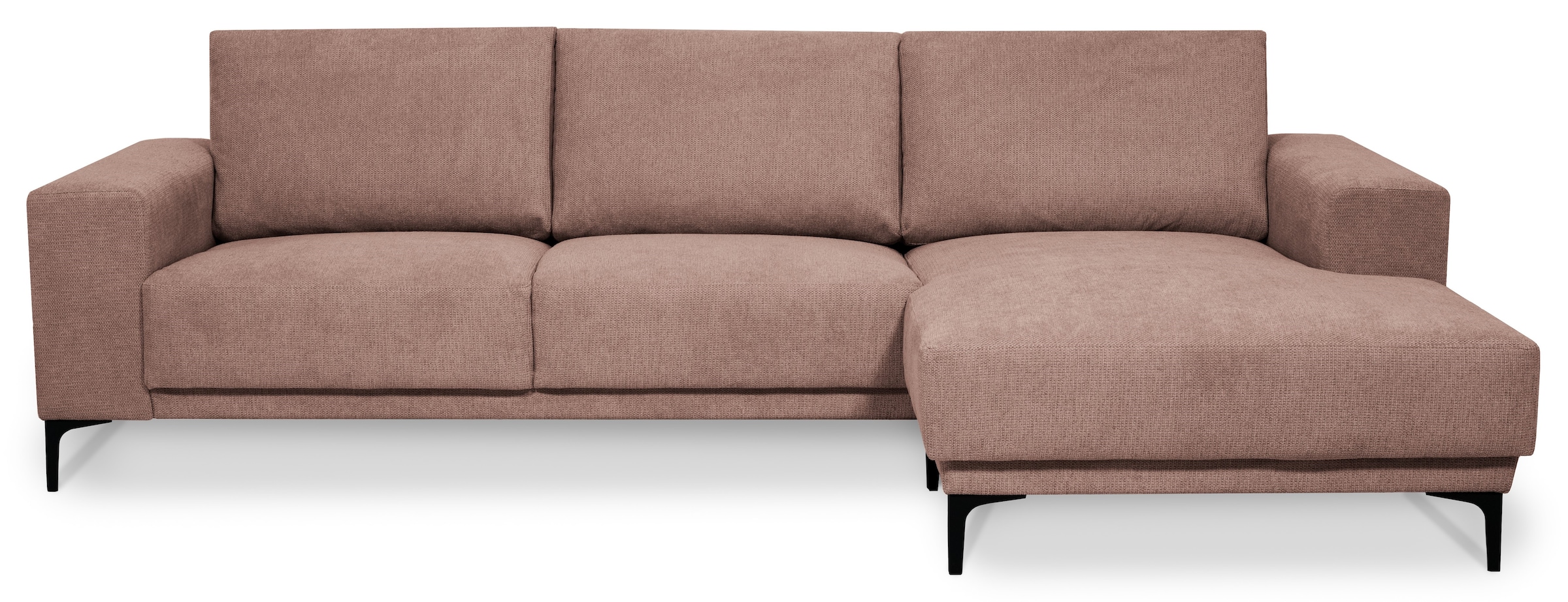 OTTO home Ecksofa »Xander, L-Form,« Breite 280 cm, Soft-Touch Chenille, schwarze Metallfüße