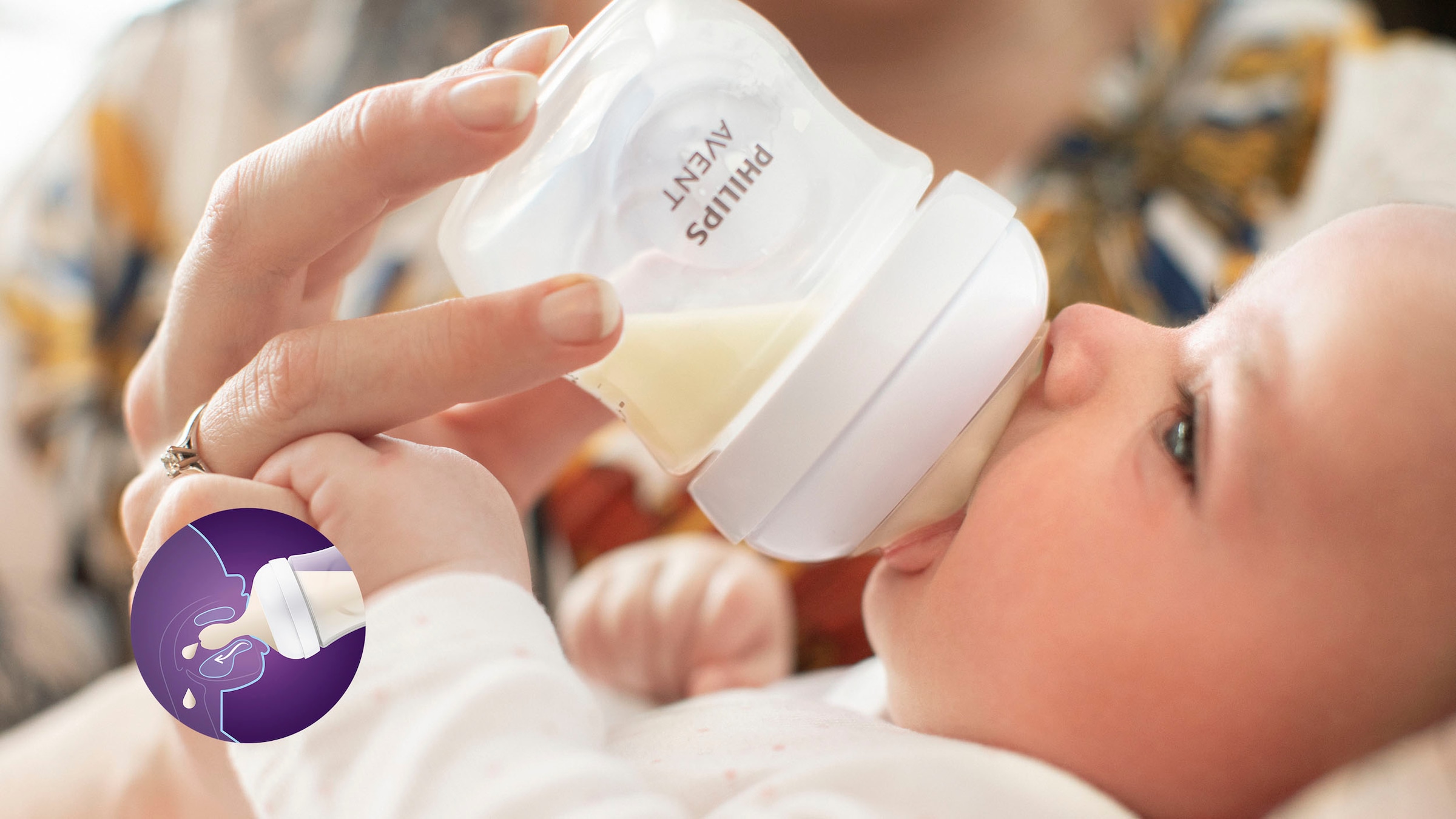 Philips AVENT Babyflasche »Natural Response Starter-Set für Neugeborene SCD838/11«, 4 Flaschen, ultra soft Schnuller und Flaschenbürste