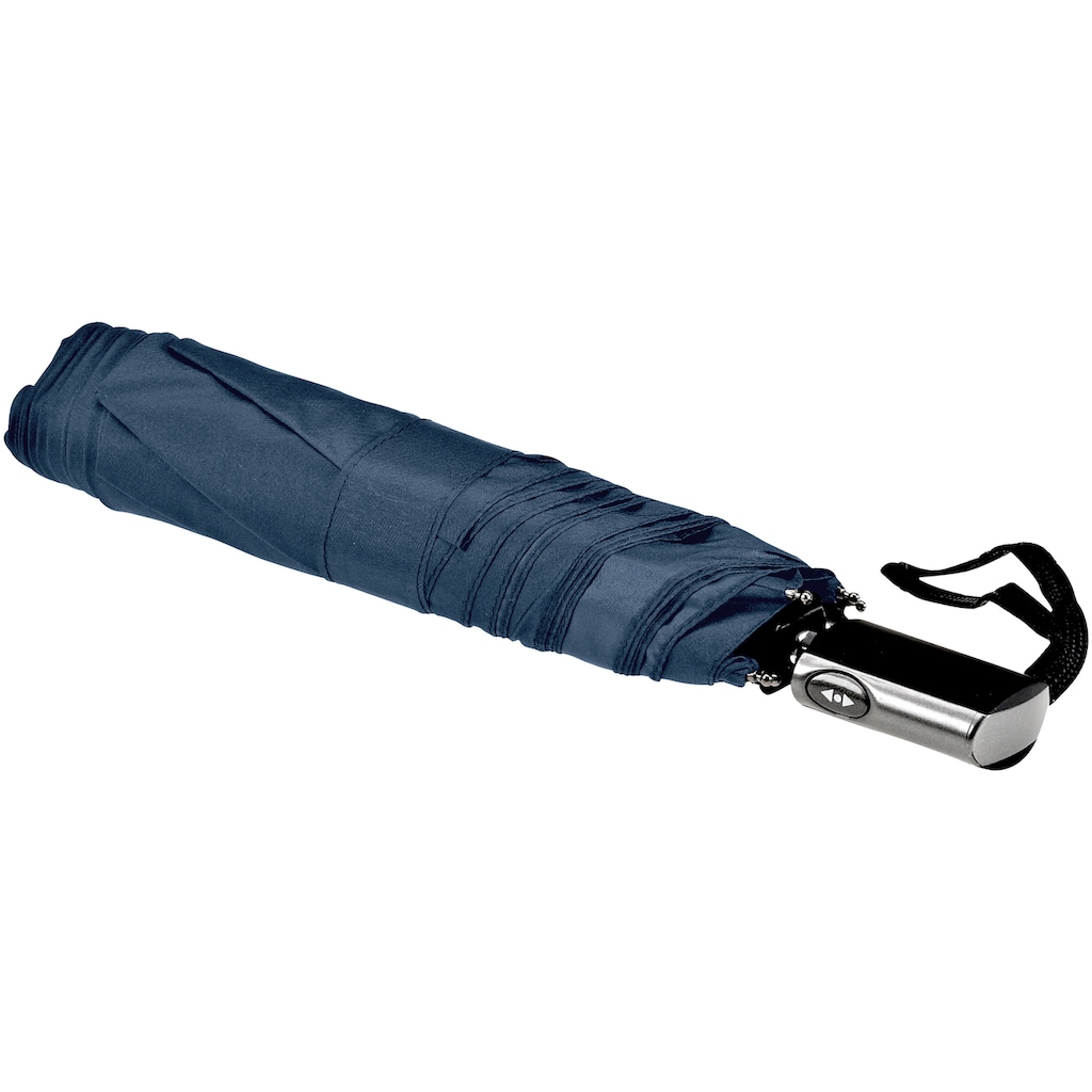 EuroSCHIRM® Taschenregenschirm »Automatik 3224, marineblau«, extra flach und leicht