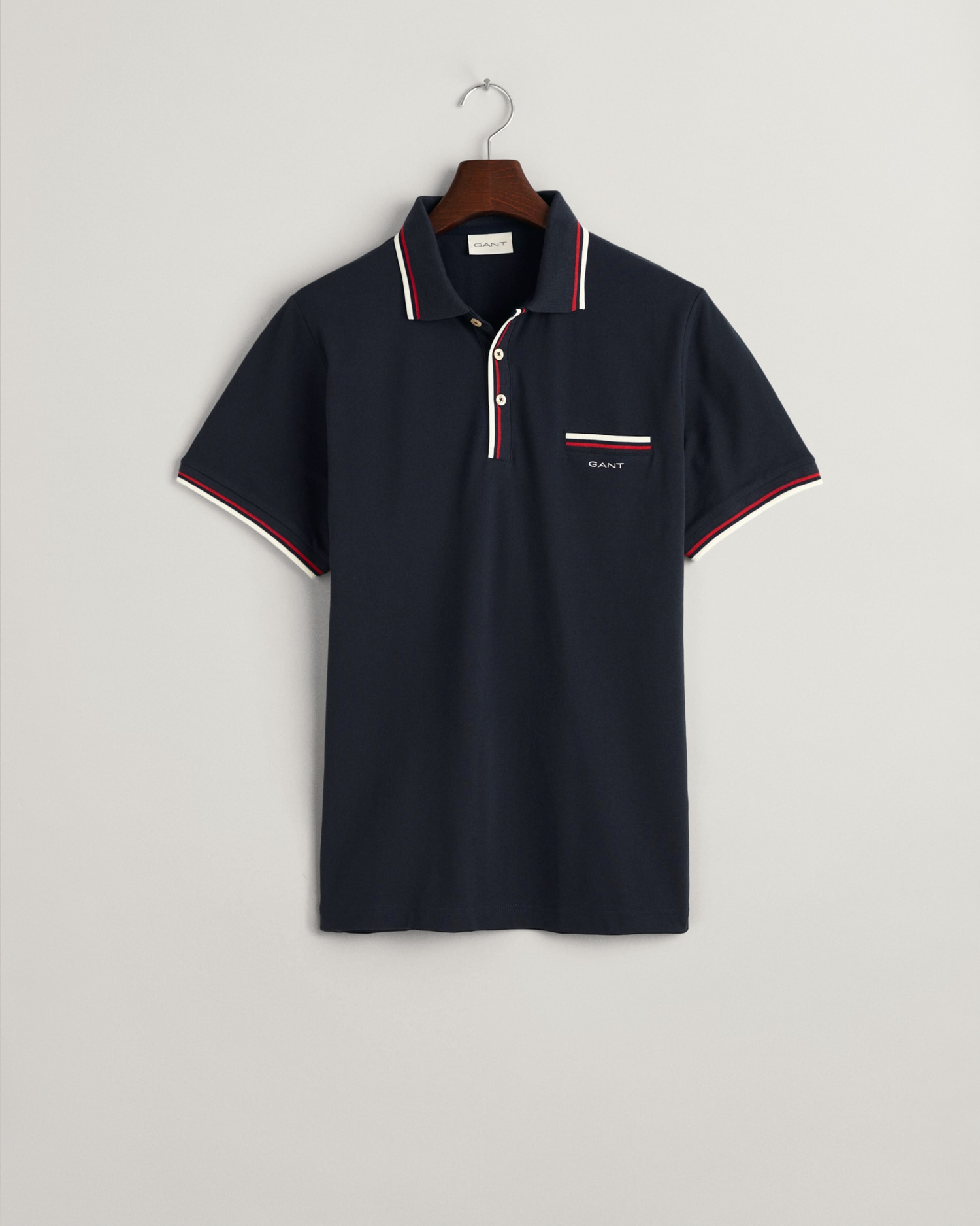 Gant Poloshirt »2-COL TIPPING SS PIQUE POLO«, mit Randstreifen in 2 Farben am Kragen und Ärmel