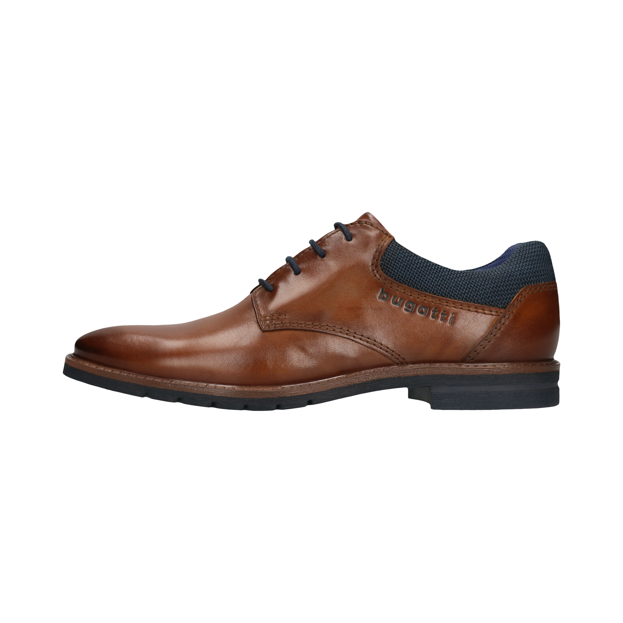 bugatti Schnürschuh  Blockabsatz, Abendschuh, Businesschuh in Used Optik