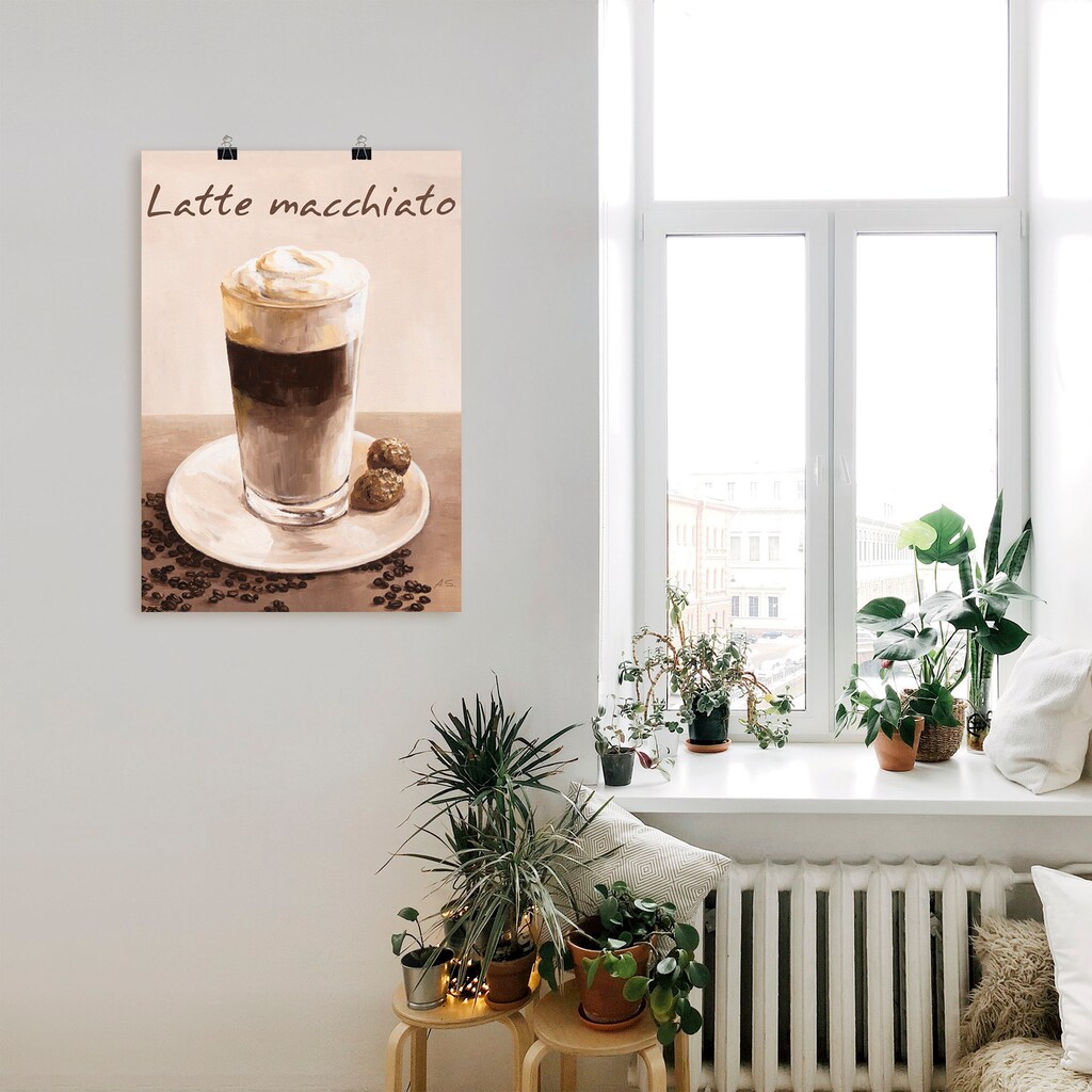 Artland Wandbild »Latte Macchiato - Kaffee«, Kaffee Bilder, (1 St.)