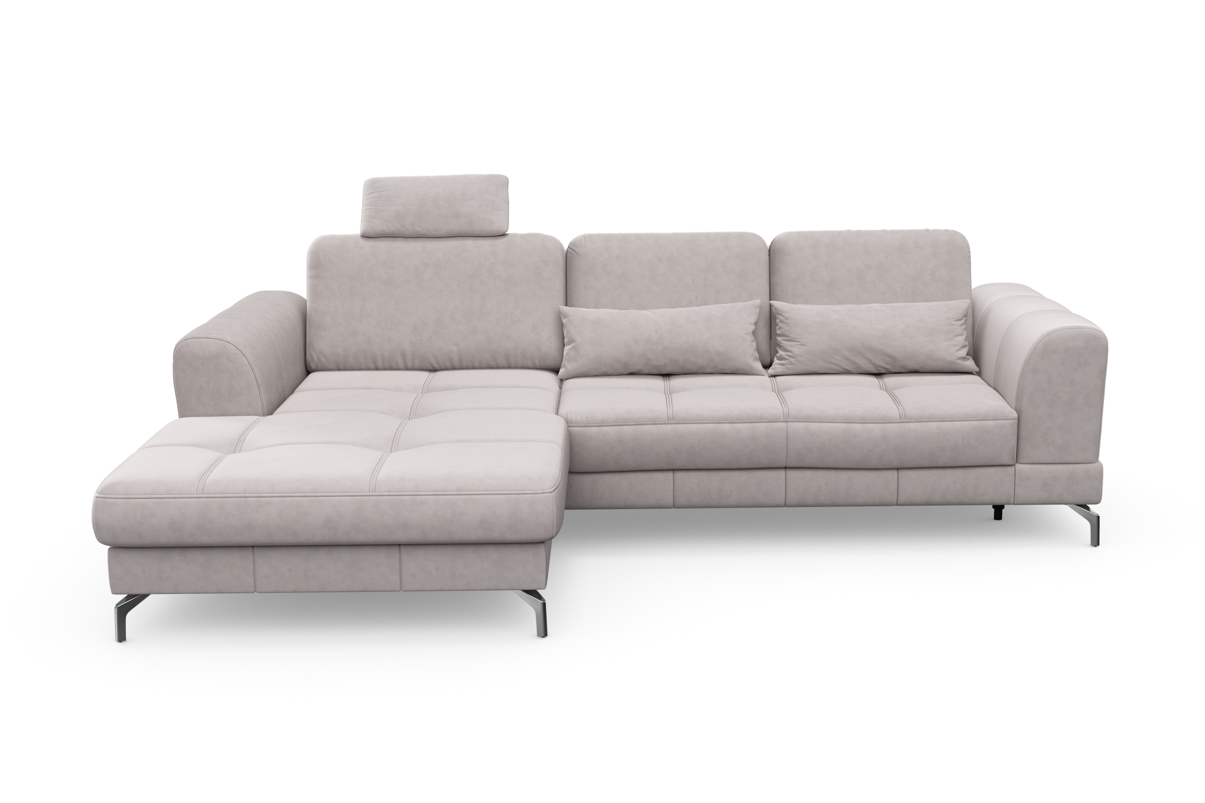 sit&more Ecksofa »Bendigo L-Form«, inklusive Sitztiefenverstellung, Bodenfreiheit 12 cm, in 2 Fußfarben
