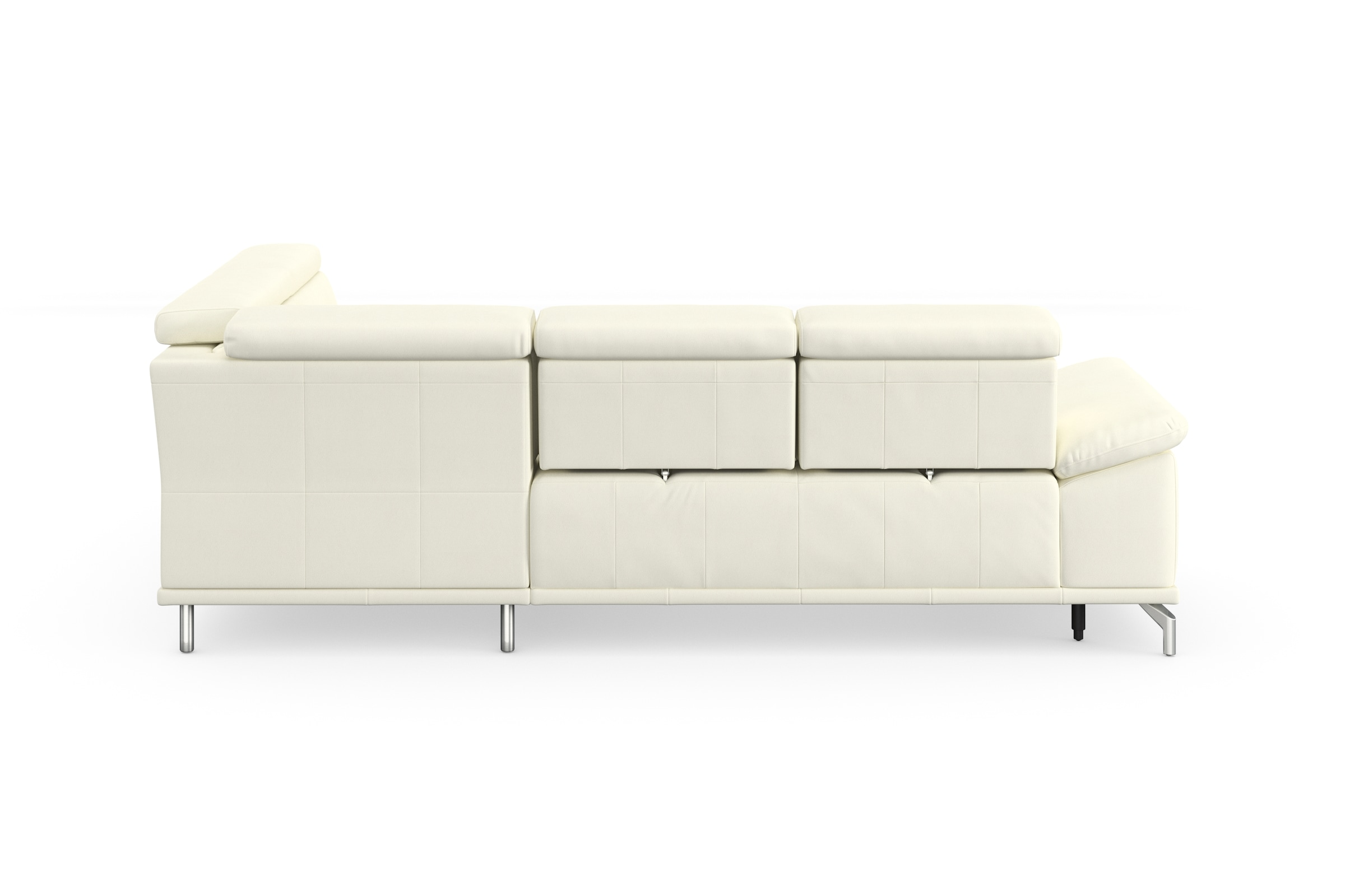 sit&more Ecksofa »Cabrio L-Form, mit Sitztiefenverstellung, Arm- und Kopfteilverstellung«, 3 Nierenkissen, Federkern, optional Bettfunktion und Stauraum