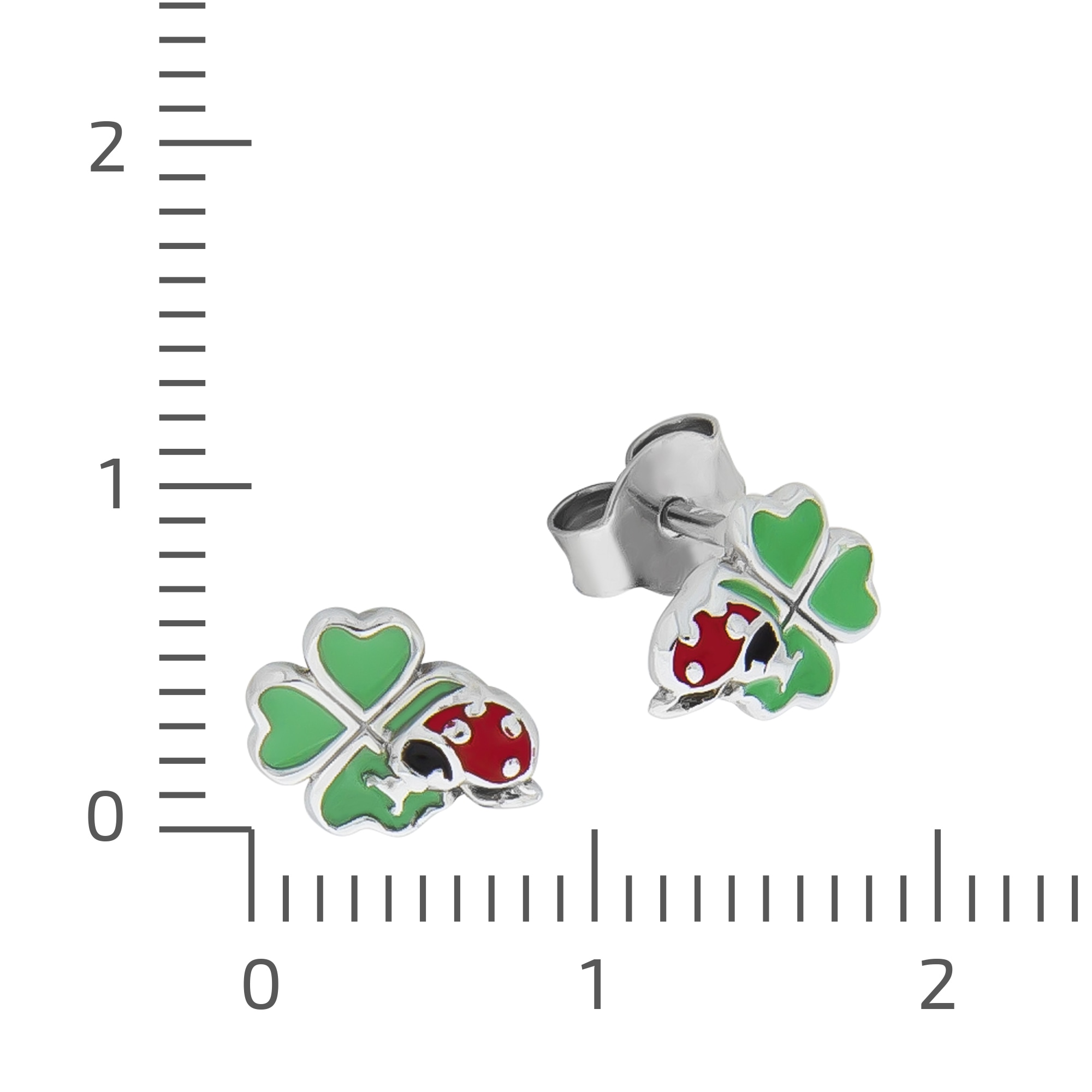 Zeeme Paar Ohrstecker »925 Sterling Silber Kleeblatt Marienkäfer« günstig online kaufen