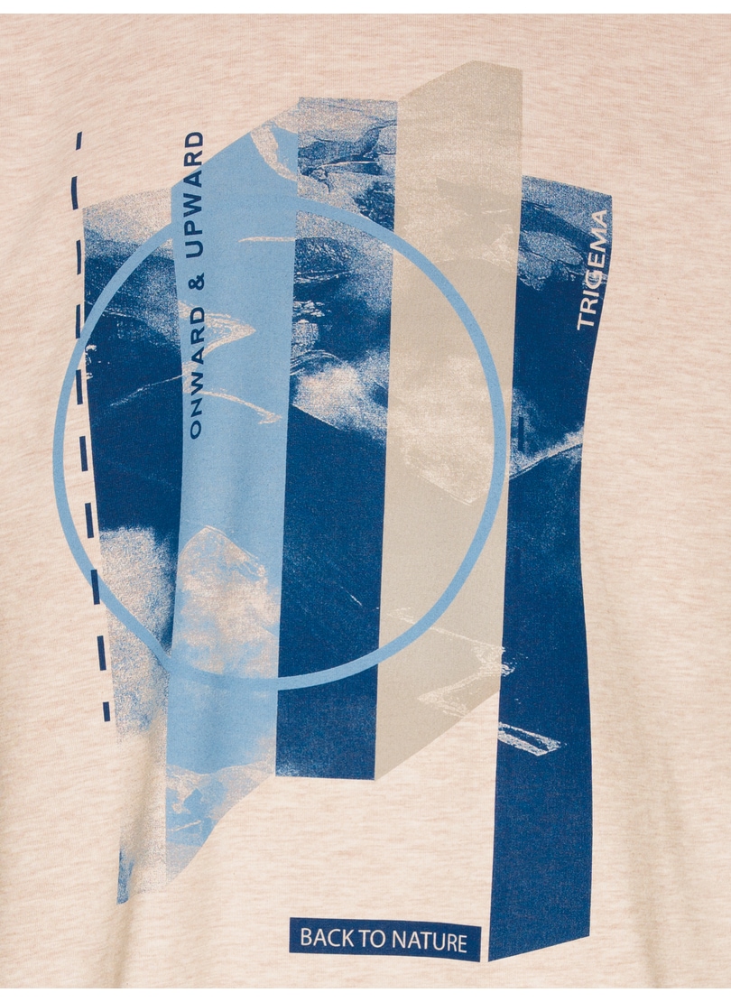 Trigema T-Shirt »TRIGEMA T-Shirt mit modischem Printmotiv« 1 Stk. tlg.