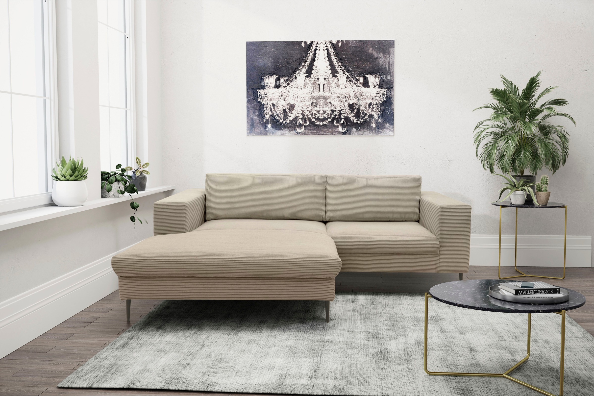 DOMO collection Ecksofa »Modica kompakt und elegant, Breite 244, L-Form« mo günstig online kaufen