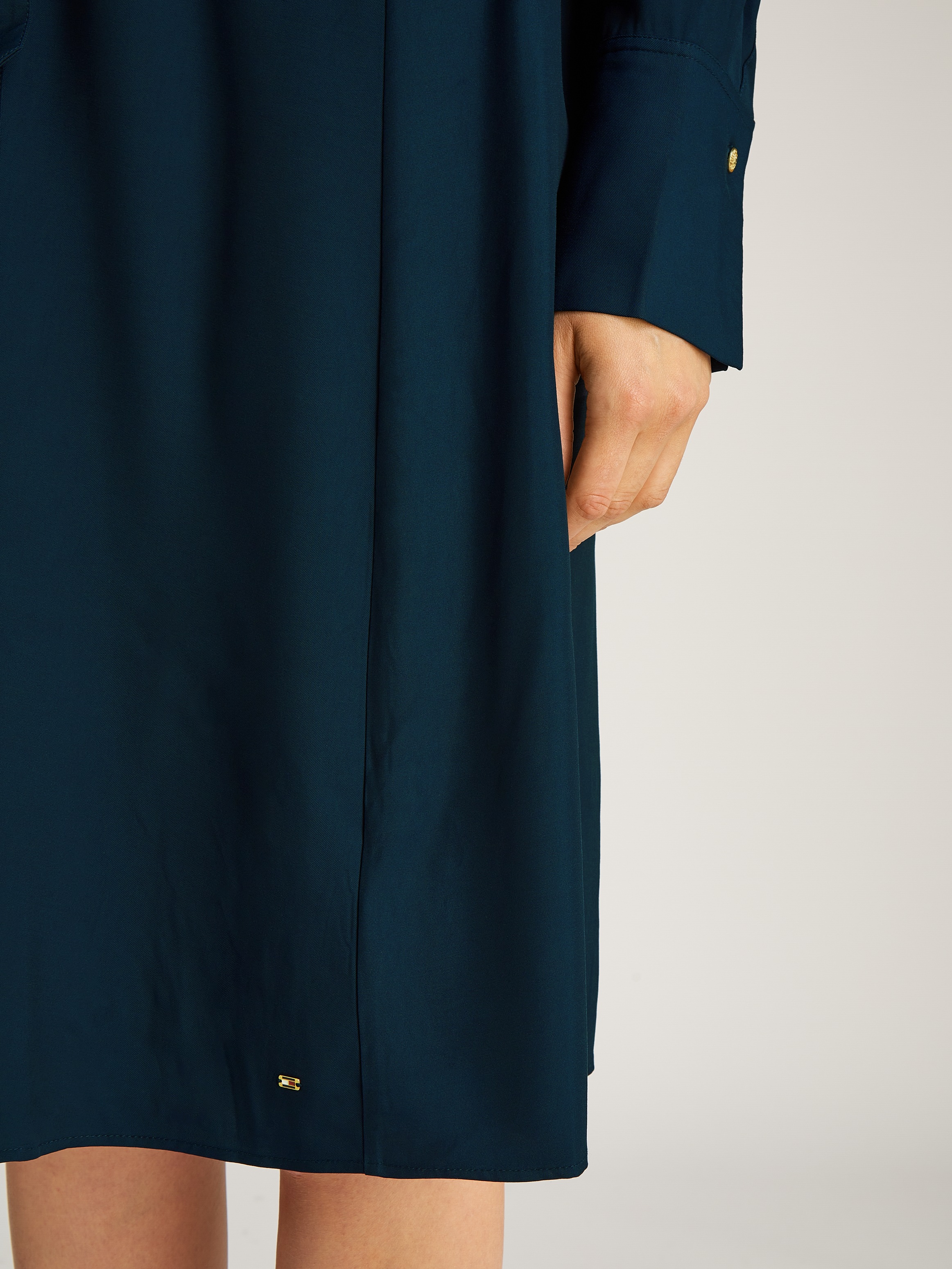 Tommy Hilfiger Blusenkleid »SOFT VIS COLARLESS SHIRT DRESS«, mit Bindeband